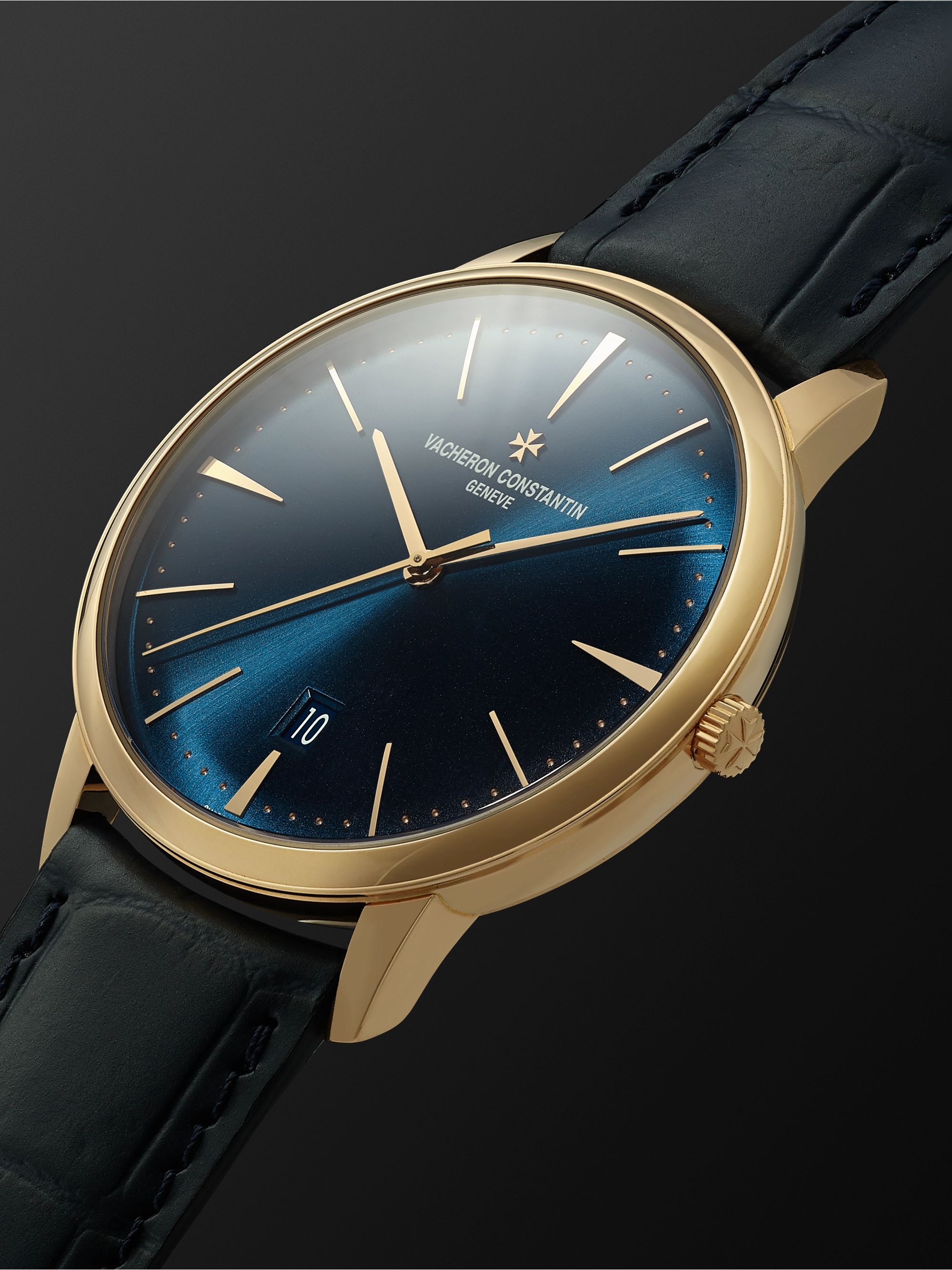 VACHERON CONSTANTIN Patrimony Automatic 40mm 18-Karat Pink Gold and Alligator Watch, Ref. No. 85180/000R-B515