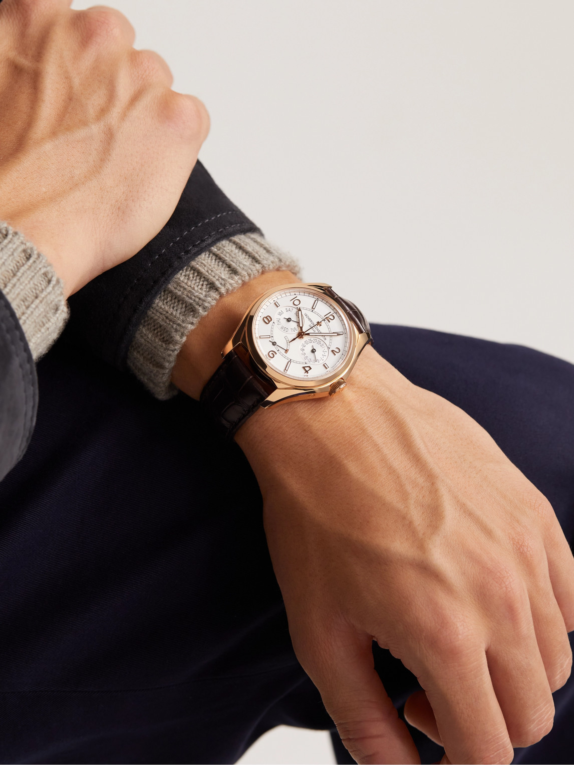 Fiftysix Day-Date Automatic 18-Karat Pink Gold Watch, Ref. 4400E/000R-B436 — 2