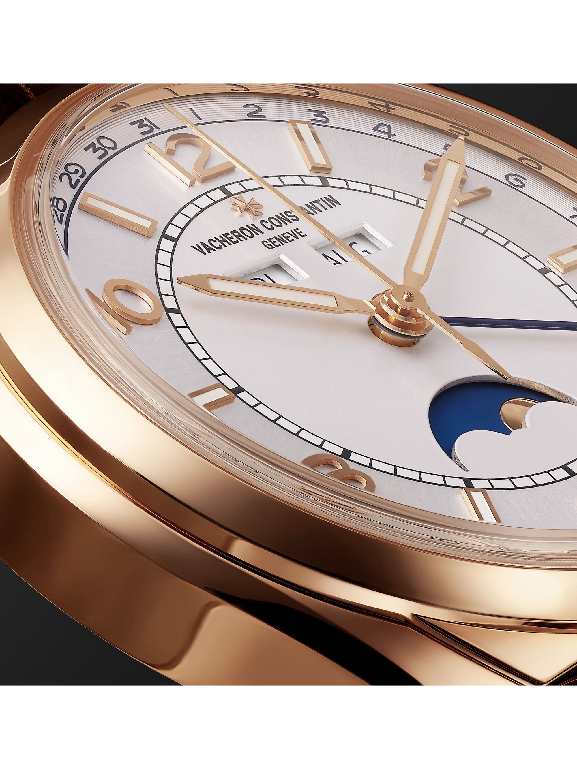 VACHERON CONSTANTIN Fiftysix Automatic Complete Calendar 40mm 18-Karat Pink Gold and Alligator Watch, Ref. No. 4000E/000R-B438