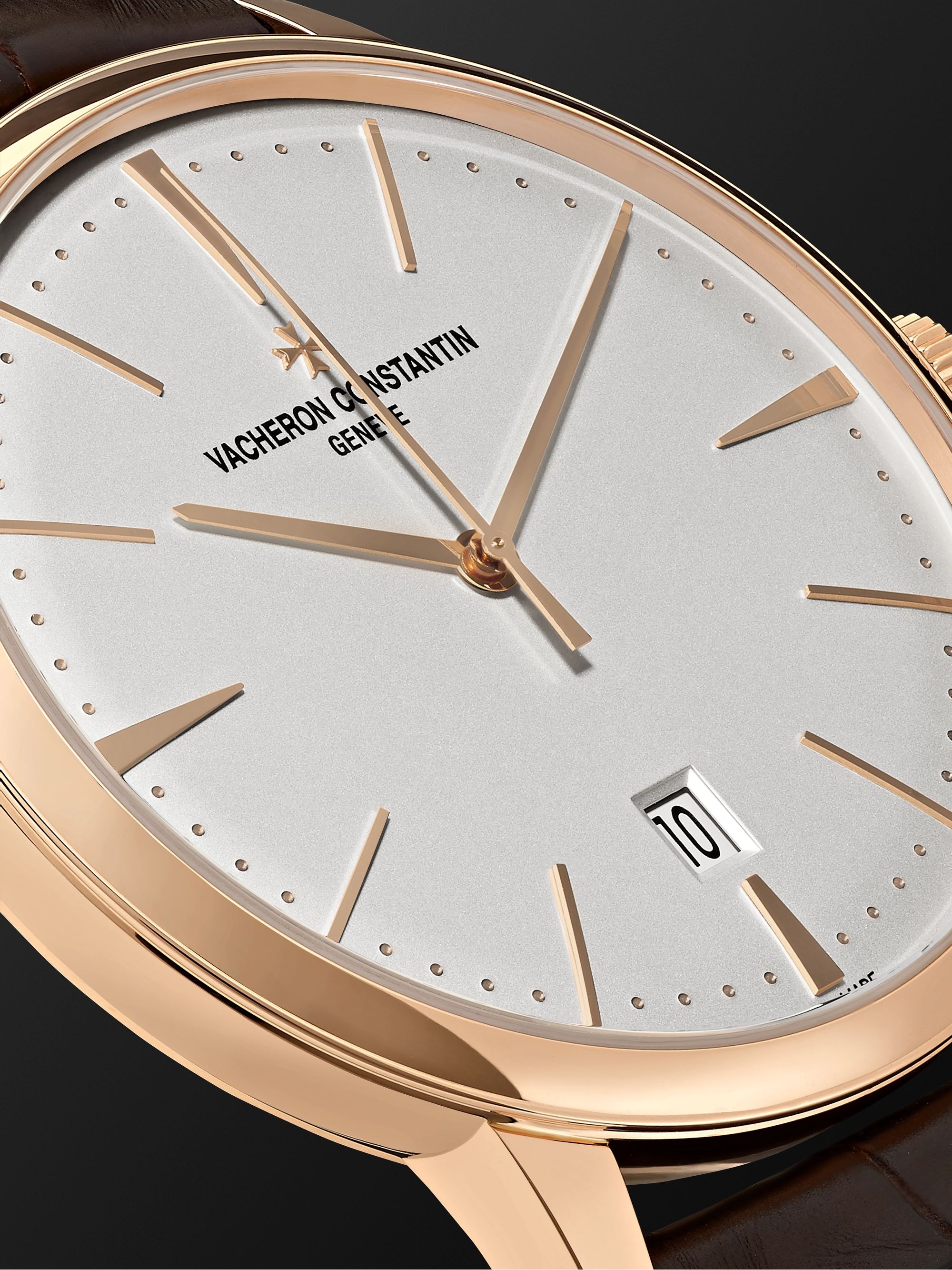 VACHERON CONSTANTIN Patrimony Automatic 40mm 18-Karat Pink Gold and Alligator Watch, Ref. No. 85180/000R-9248