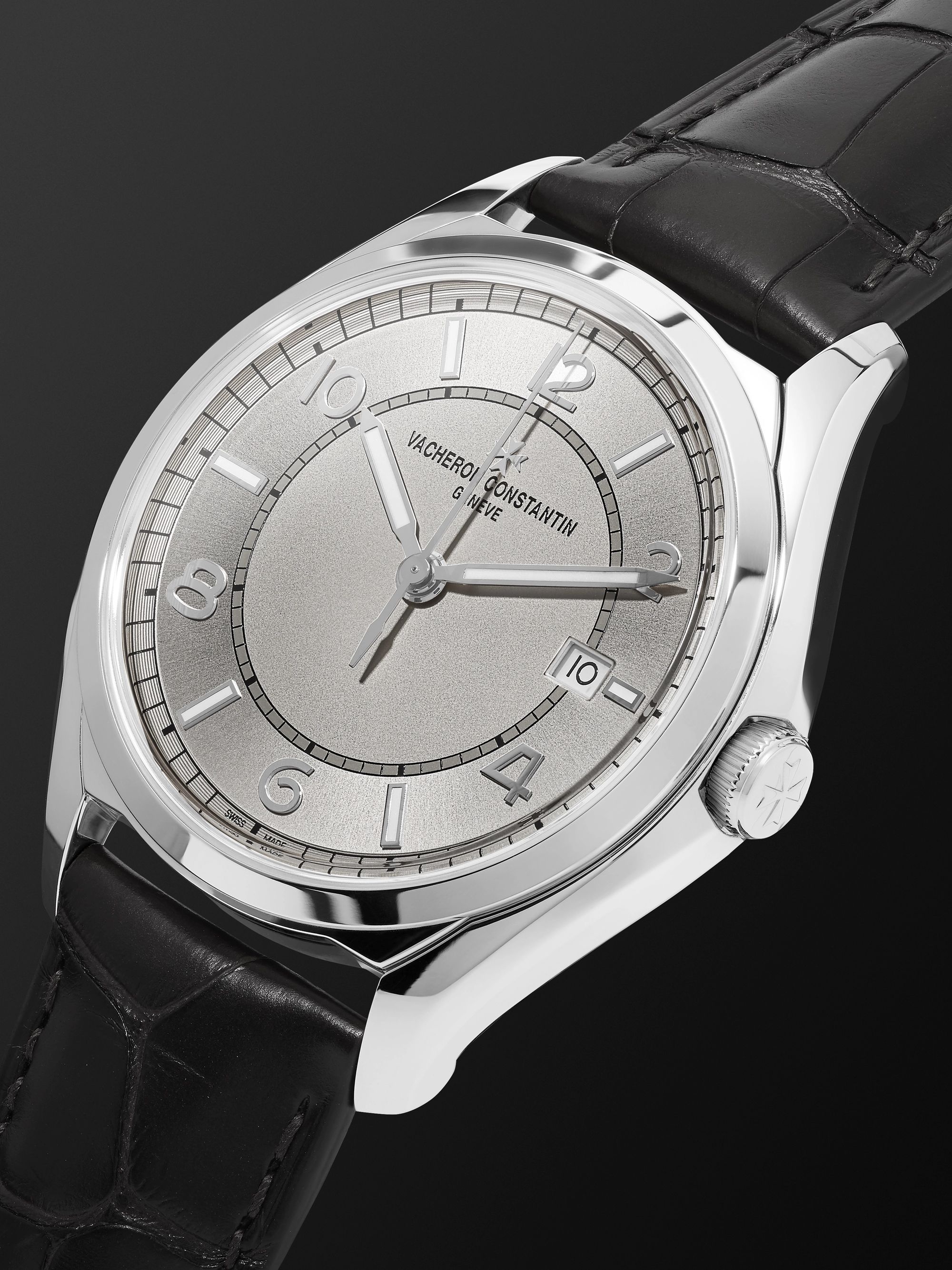 VACHERON CONSTANTIN Fiftysix Automatic 40mm Stainless Steel and Alligator Watch, Ref. No. 4600E/000A-B442