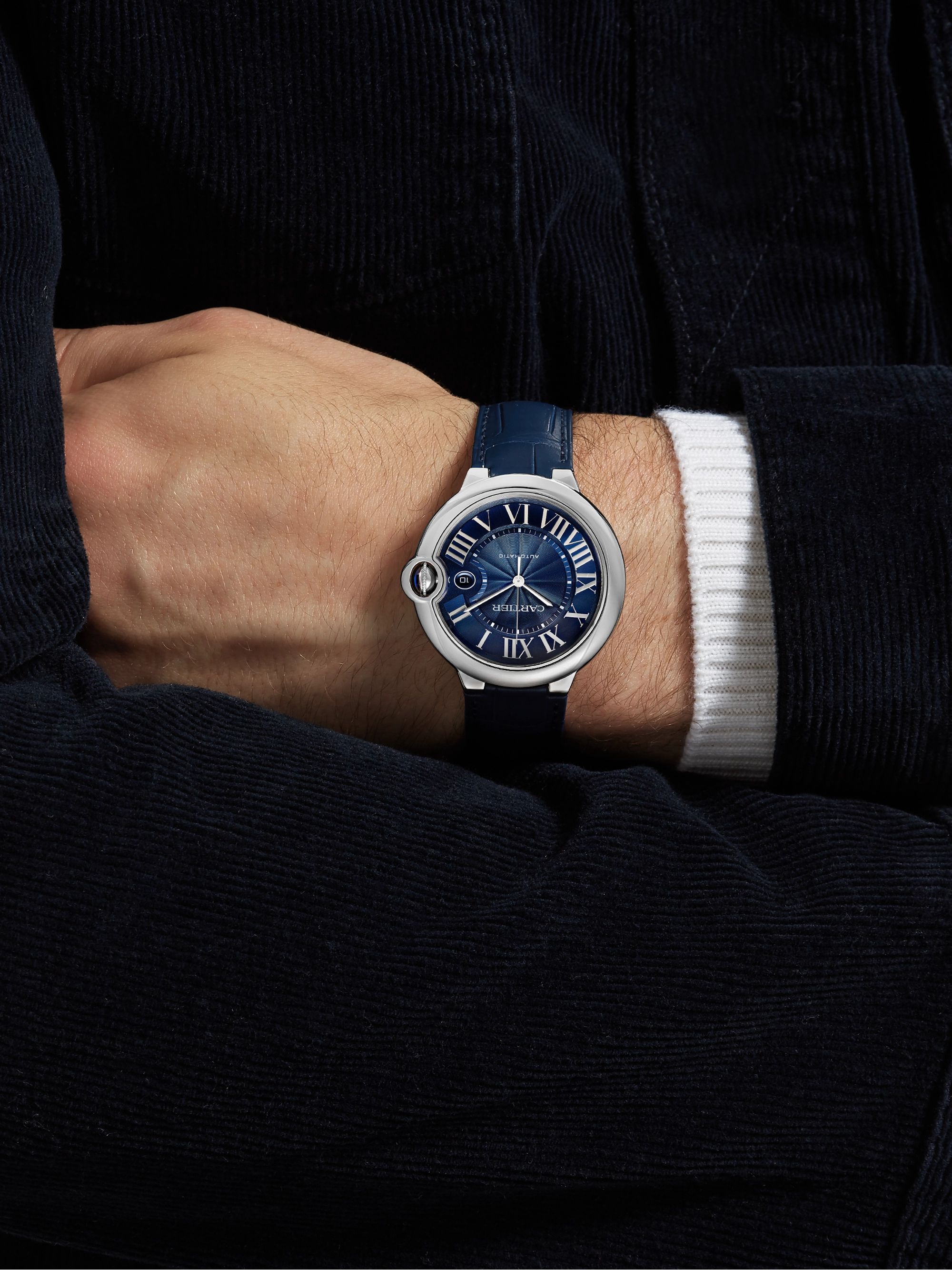 CARTIER Ballon Bleu de Cartier Automatic 42mm Steel and Alligator Watch Ref. No. CRWSBB0025 for Men MR PORTER