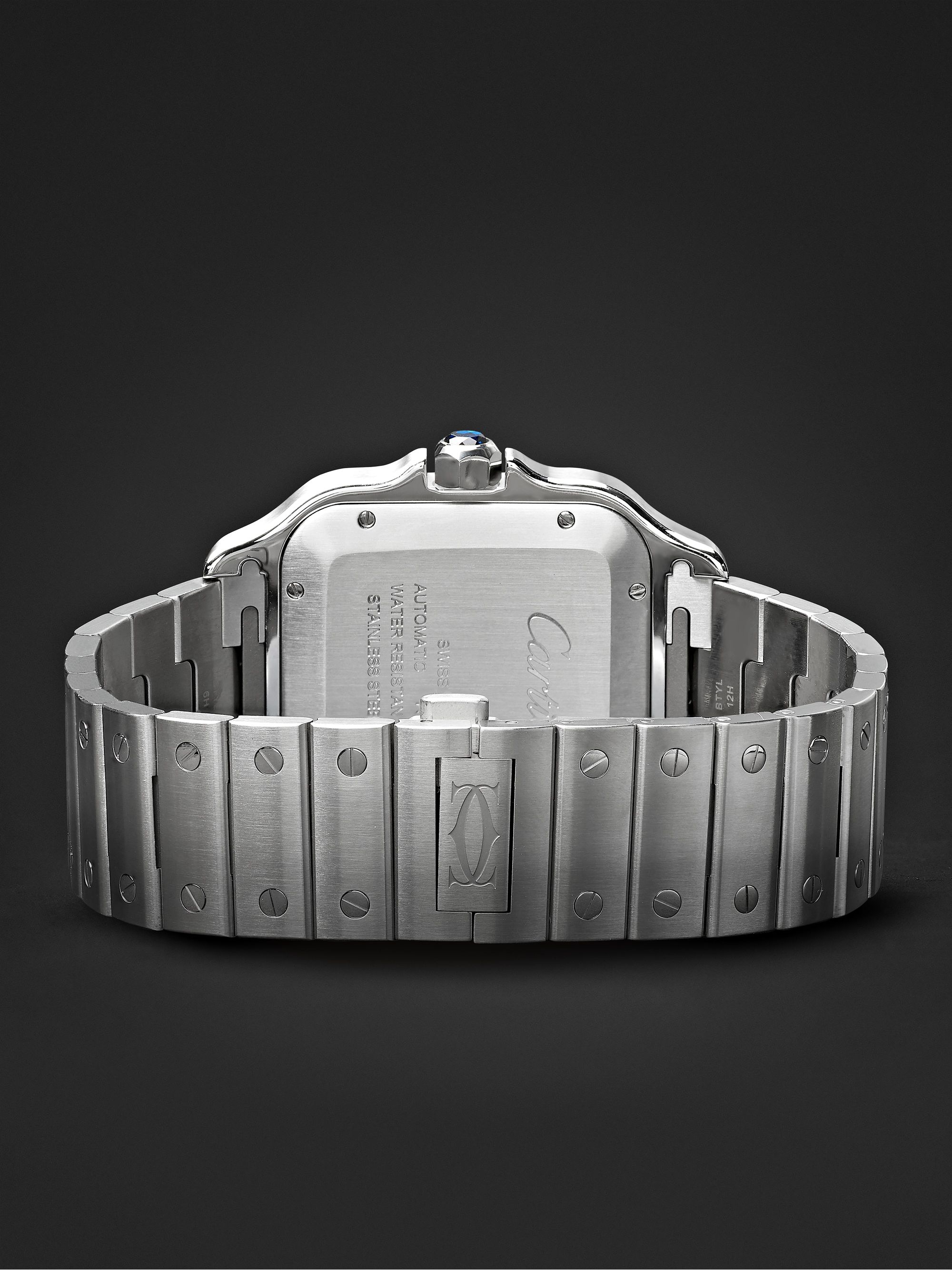 CARTIER Santos de Cartier Automatic 39.8mm Interchangeable Stainless Steel and Leather Watch, Ref. No. WSSA0013