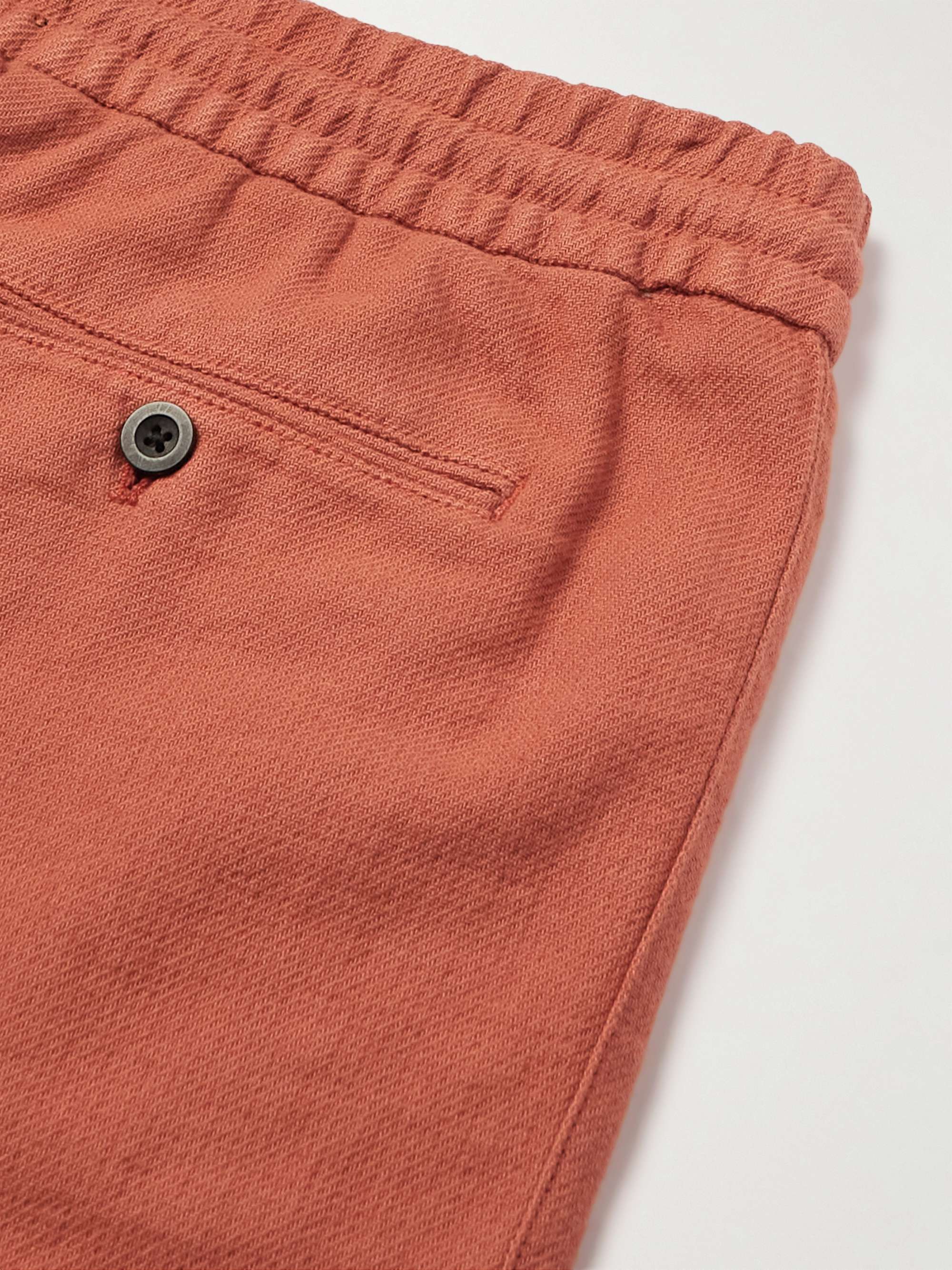 MR P. Straight-Leg Garment-Dyed Cotton-Blend Jersey Drawstring Shorts