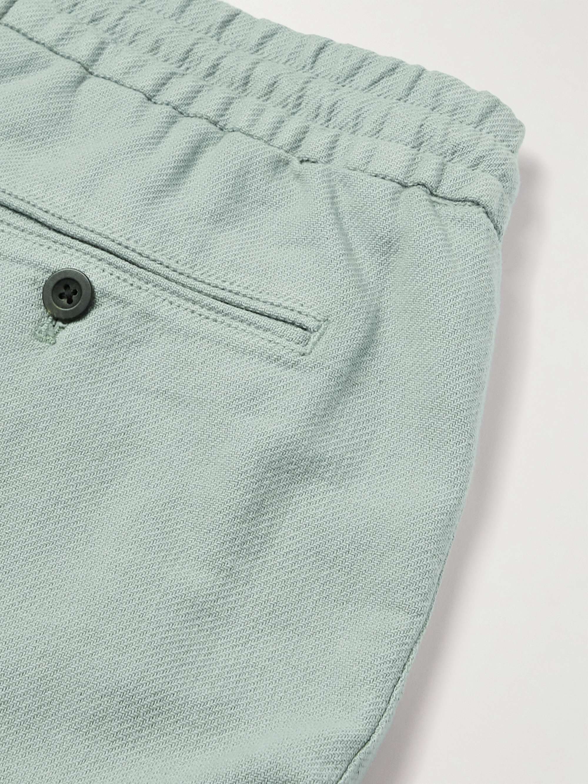MR P. Straight-Leg Garment-Dyed Cotton-Blend Jersey Drawstring Shorts