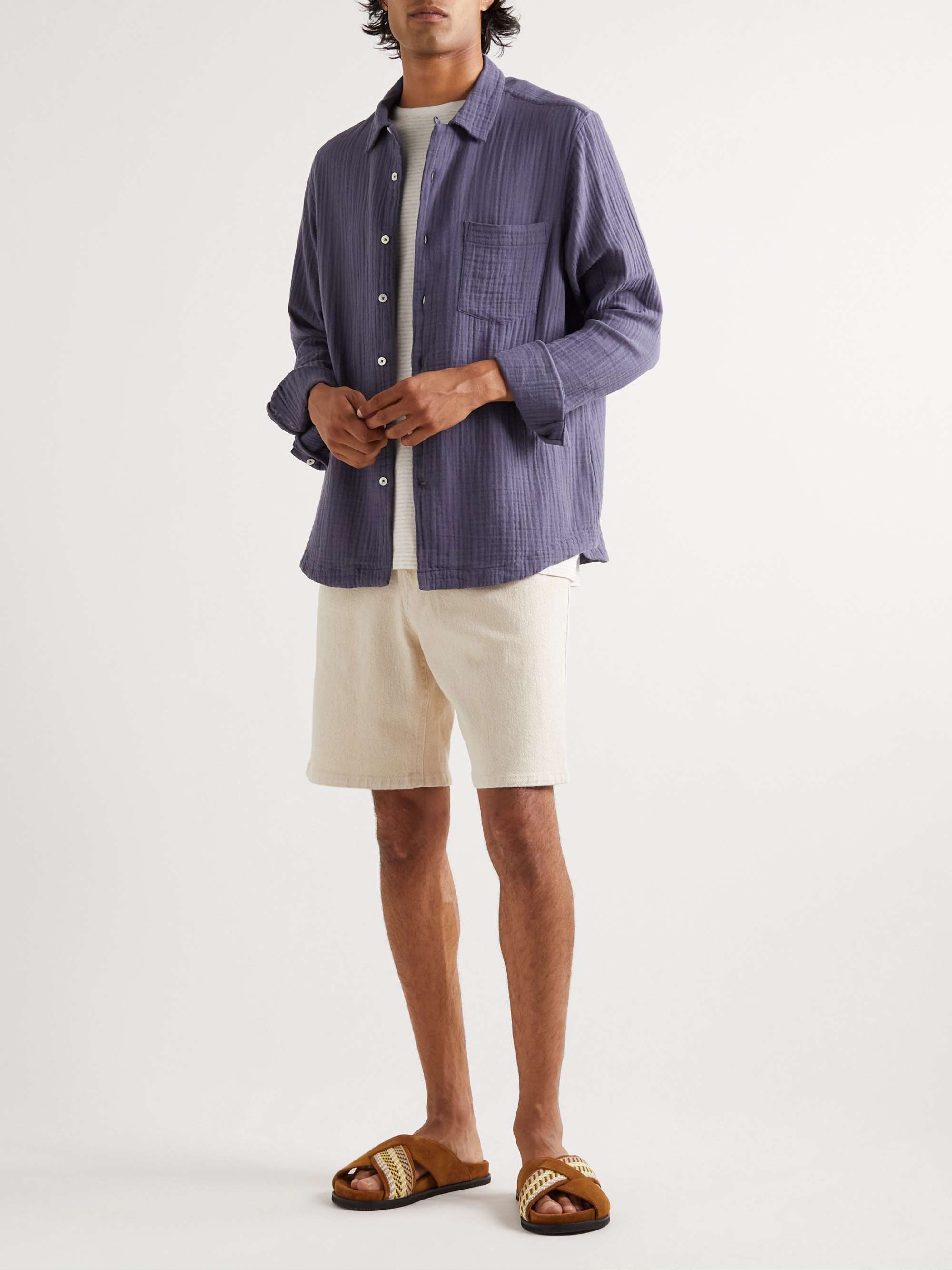 MR P. Straight-Leg Denim Shorts