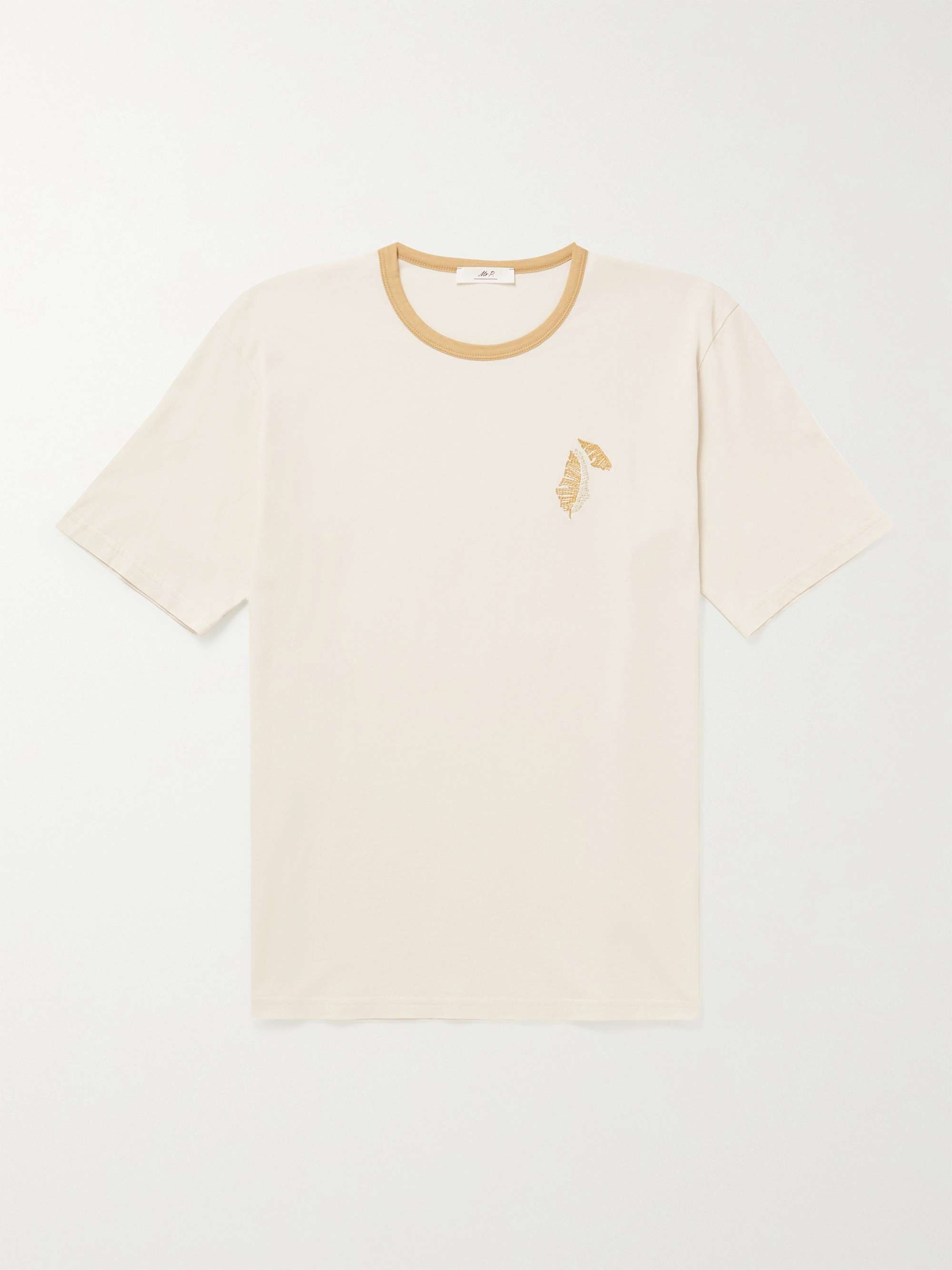 MR P. Embroidered Cotton-Jersey T-Shirt for Men | MR PORTER