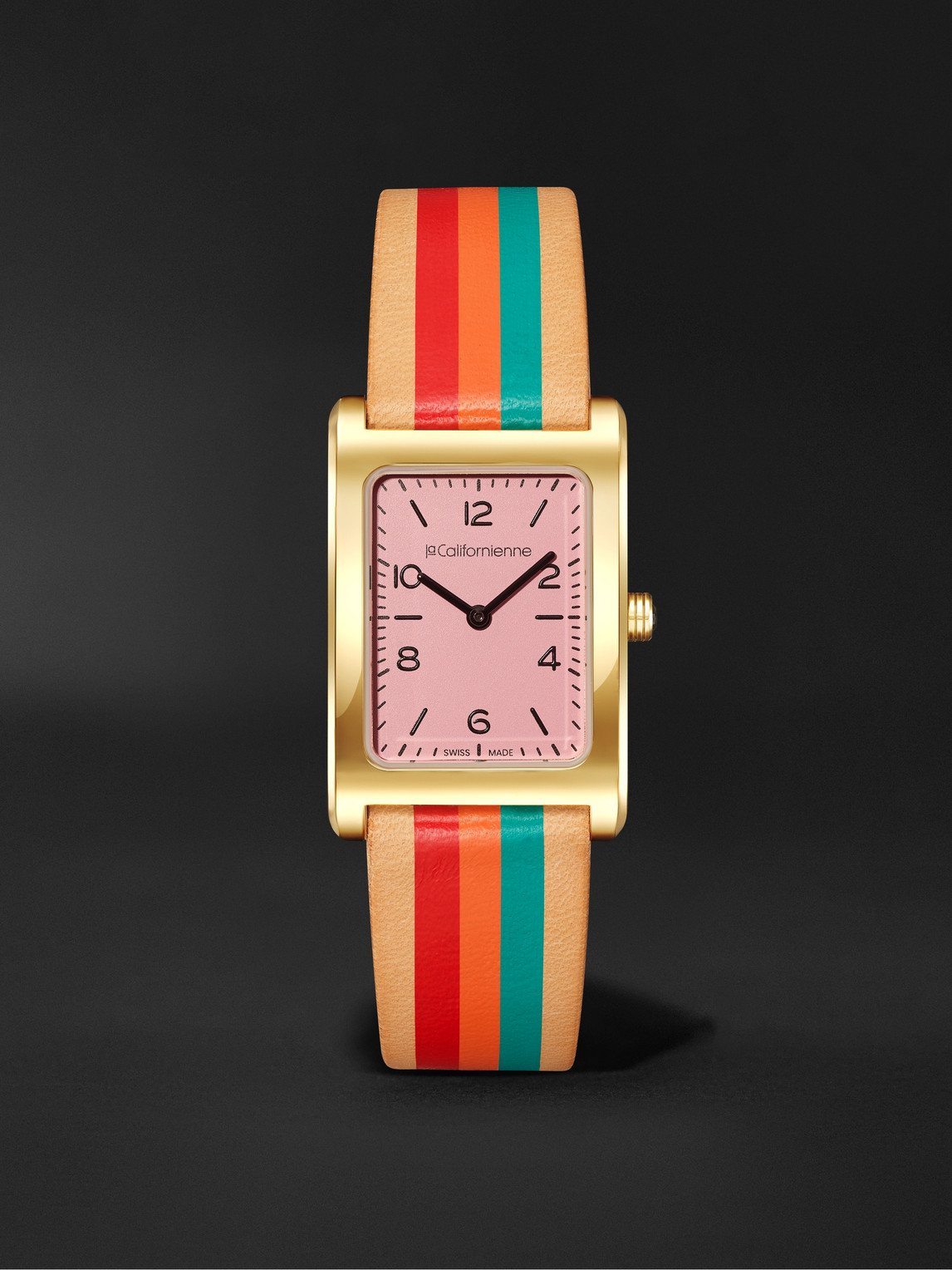 La Californienne - Daybreak 24mm Gold-Plated and Leather Watch, Ref. No. DB-09 YG TERR - Men - Pink