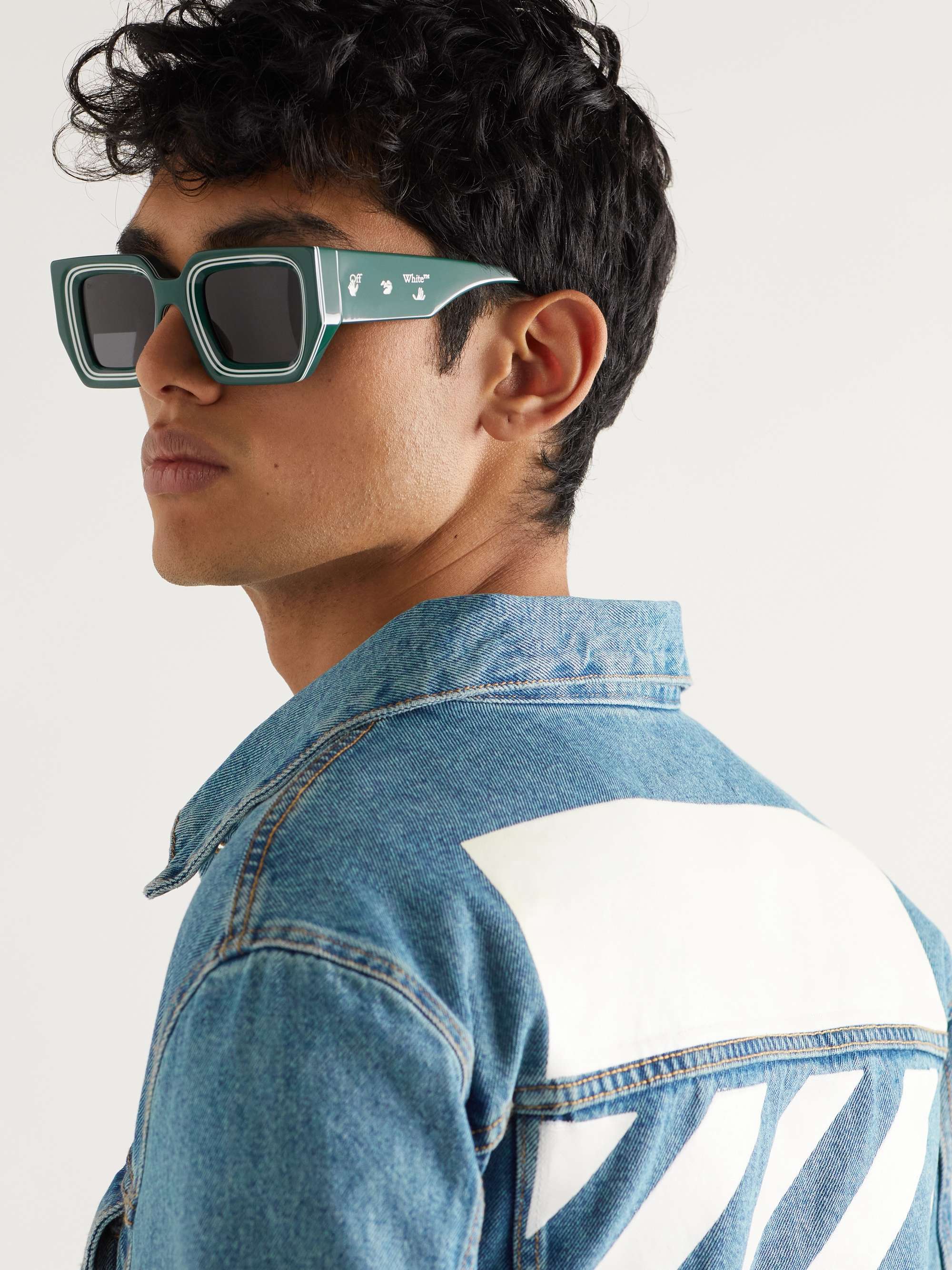 OFF-WHITE Francisco D-Frame Acetate Sunglasses