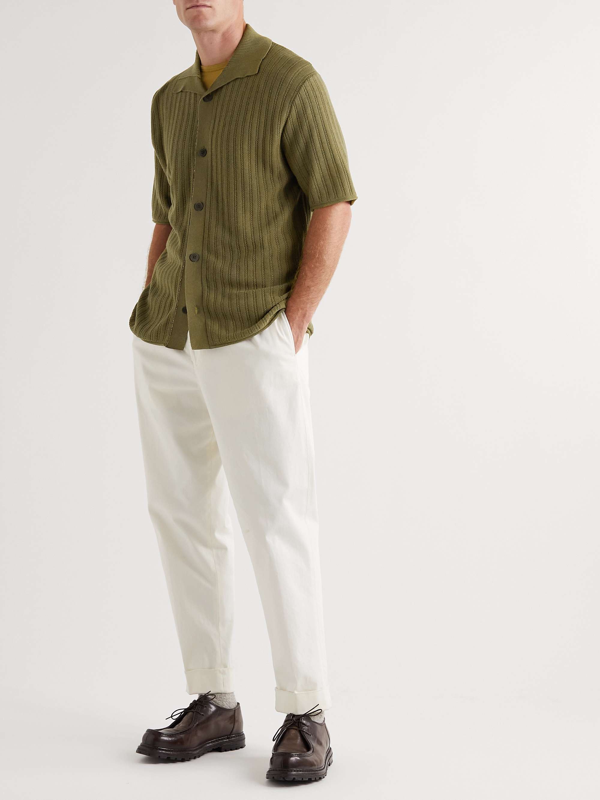 MR P. Open-Knit Cotton and Lyocell-Blend Shirt