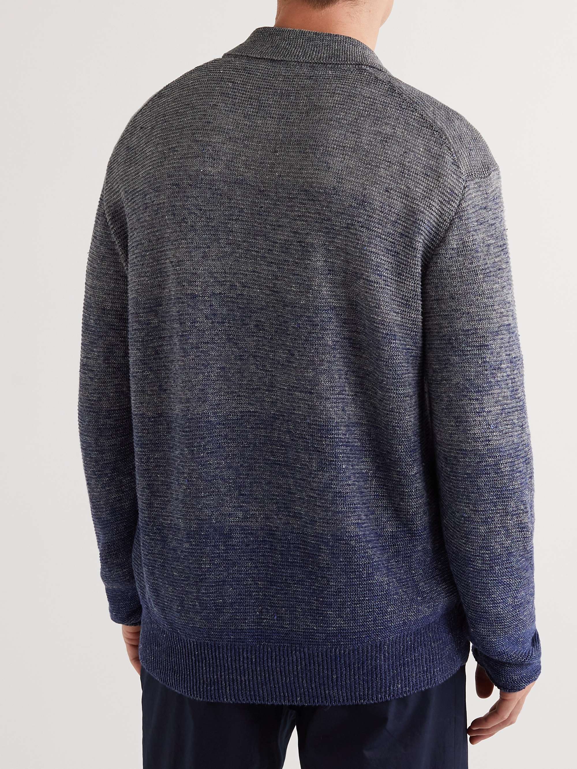 MR P. Dégradé Linen Polo Shirt