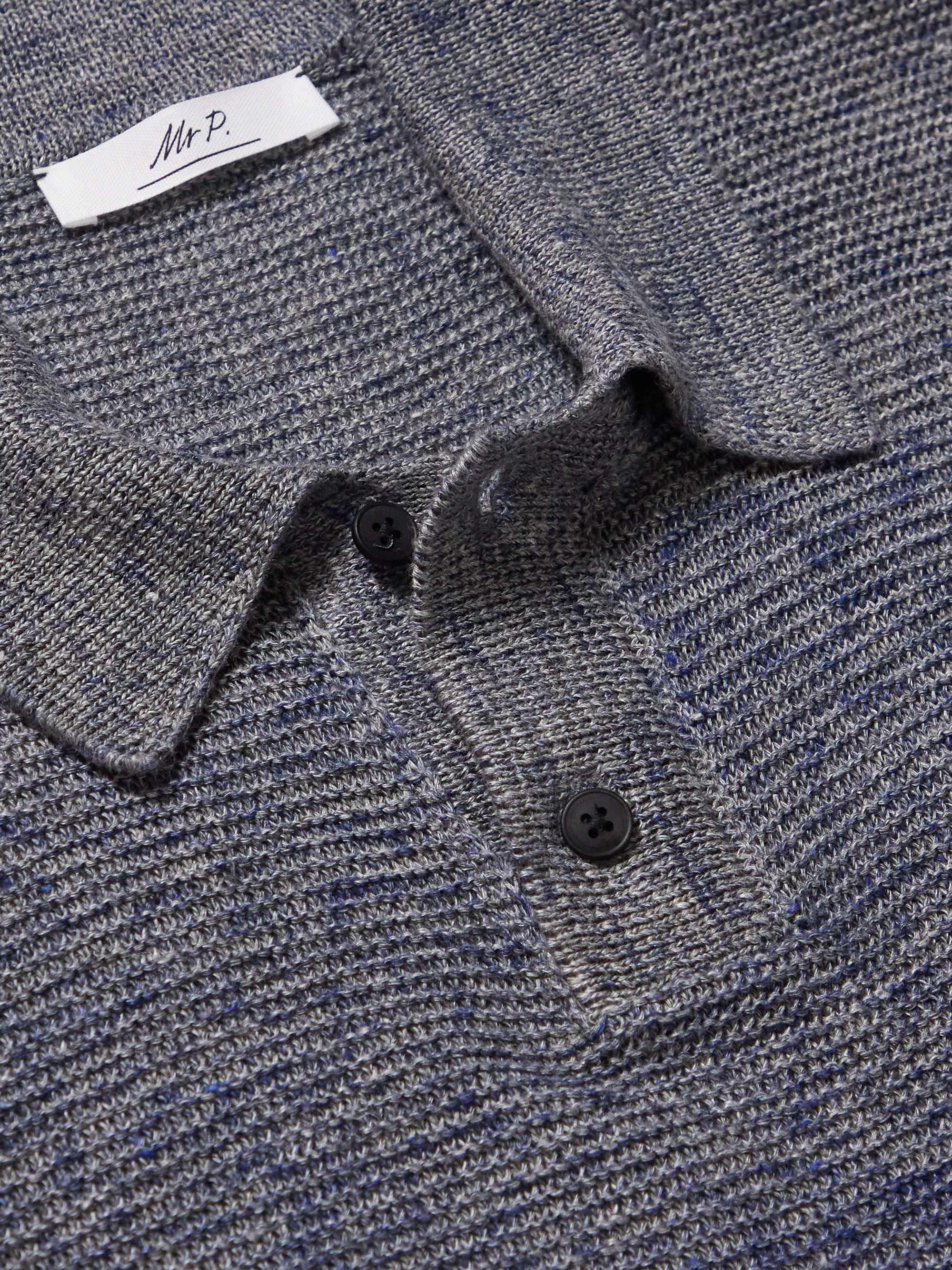 MR P. Dégradé Linen Polo Shirt
