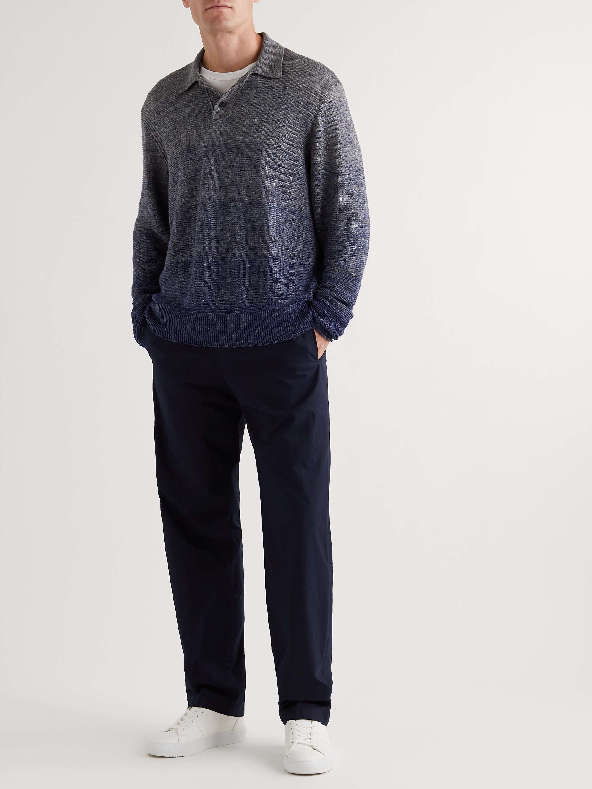 MR P. Dégradé Linen Polo Shirt