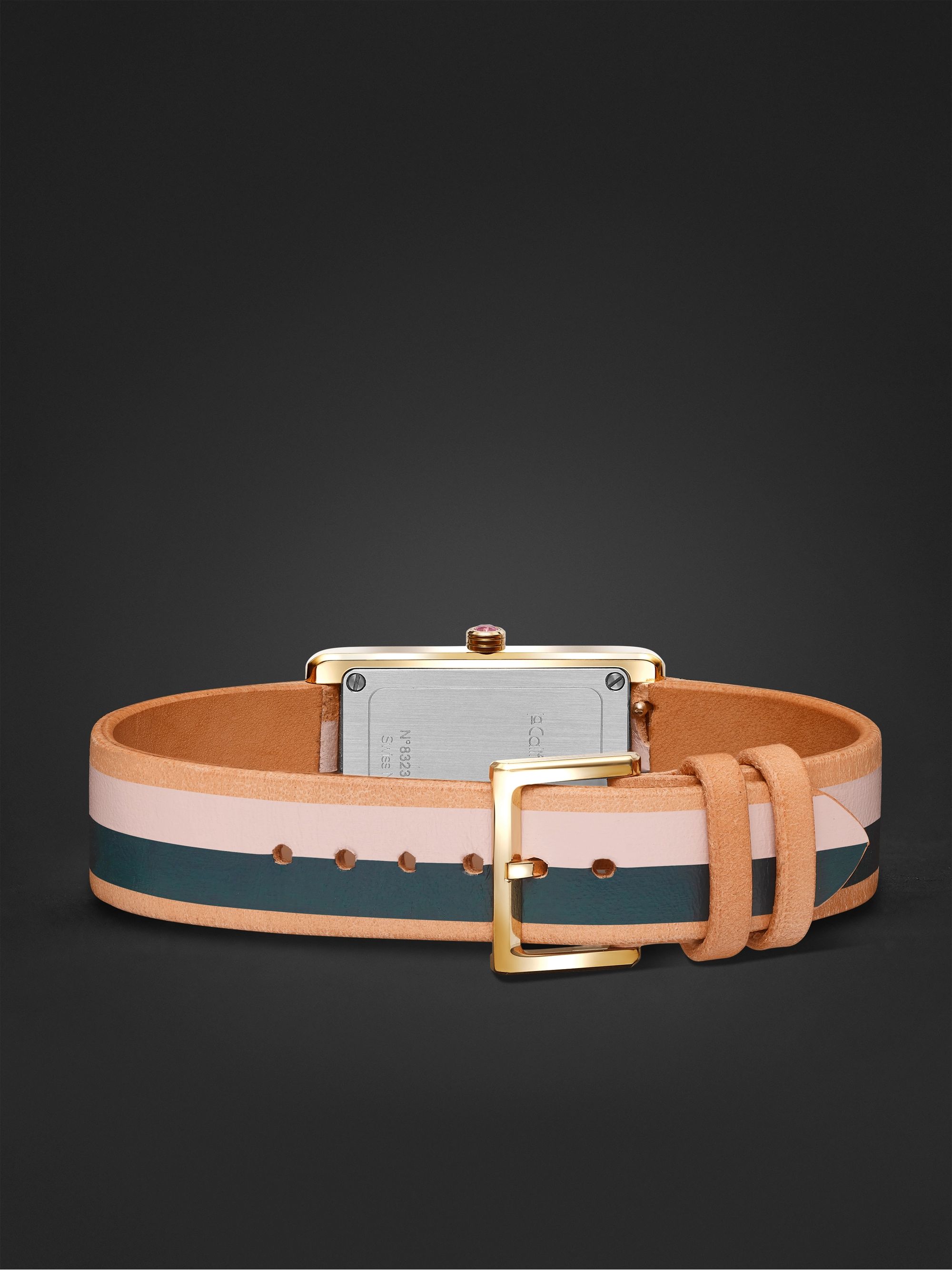 LA CALIFORNIENNE Daybreak 24mm Gold-Plated and Leather Watch, Ref. No. DB-01 YG CEC