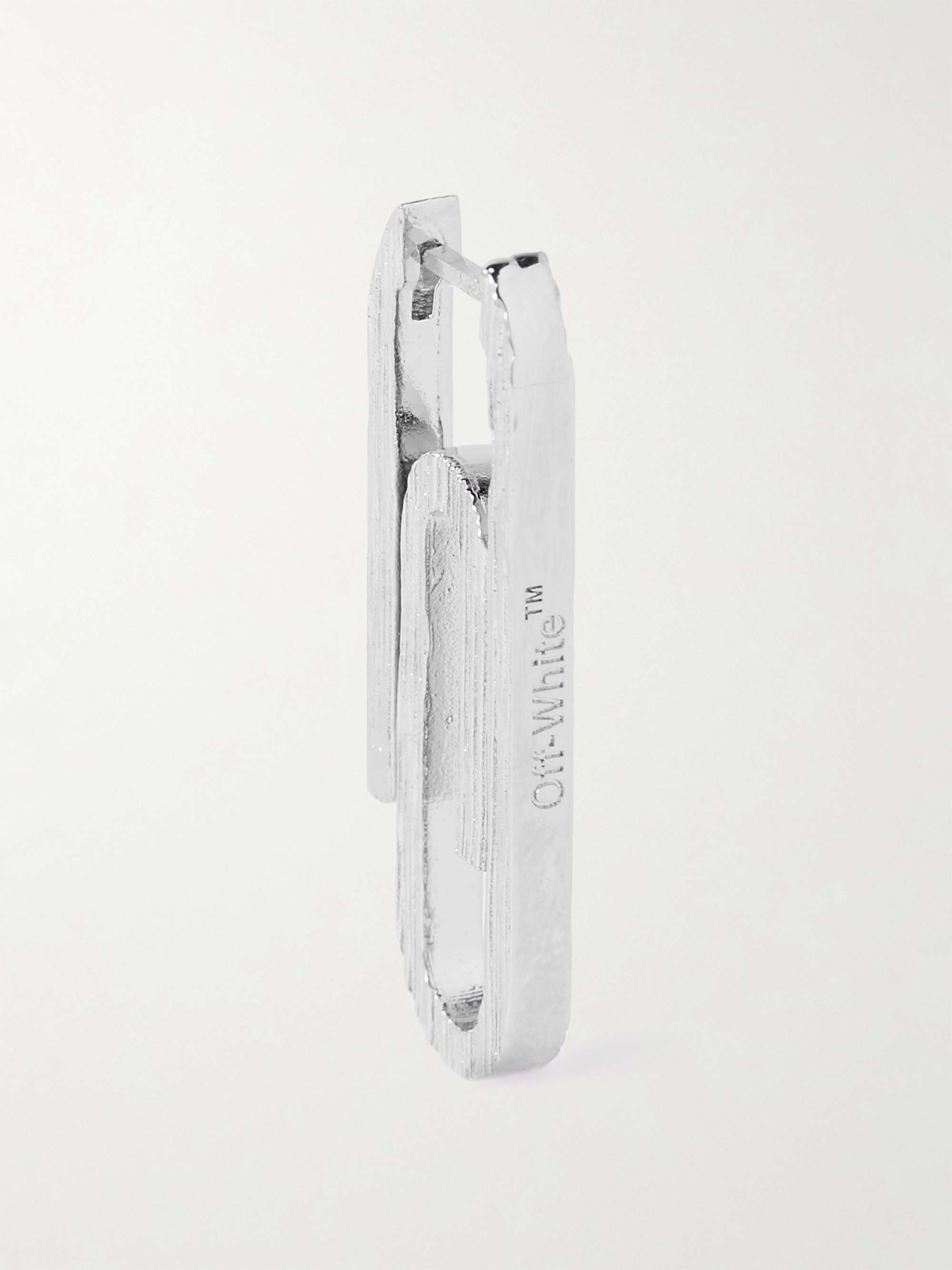 OFF-WHITE シングルピアス シルバートーン | ミスターポーター