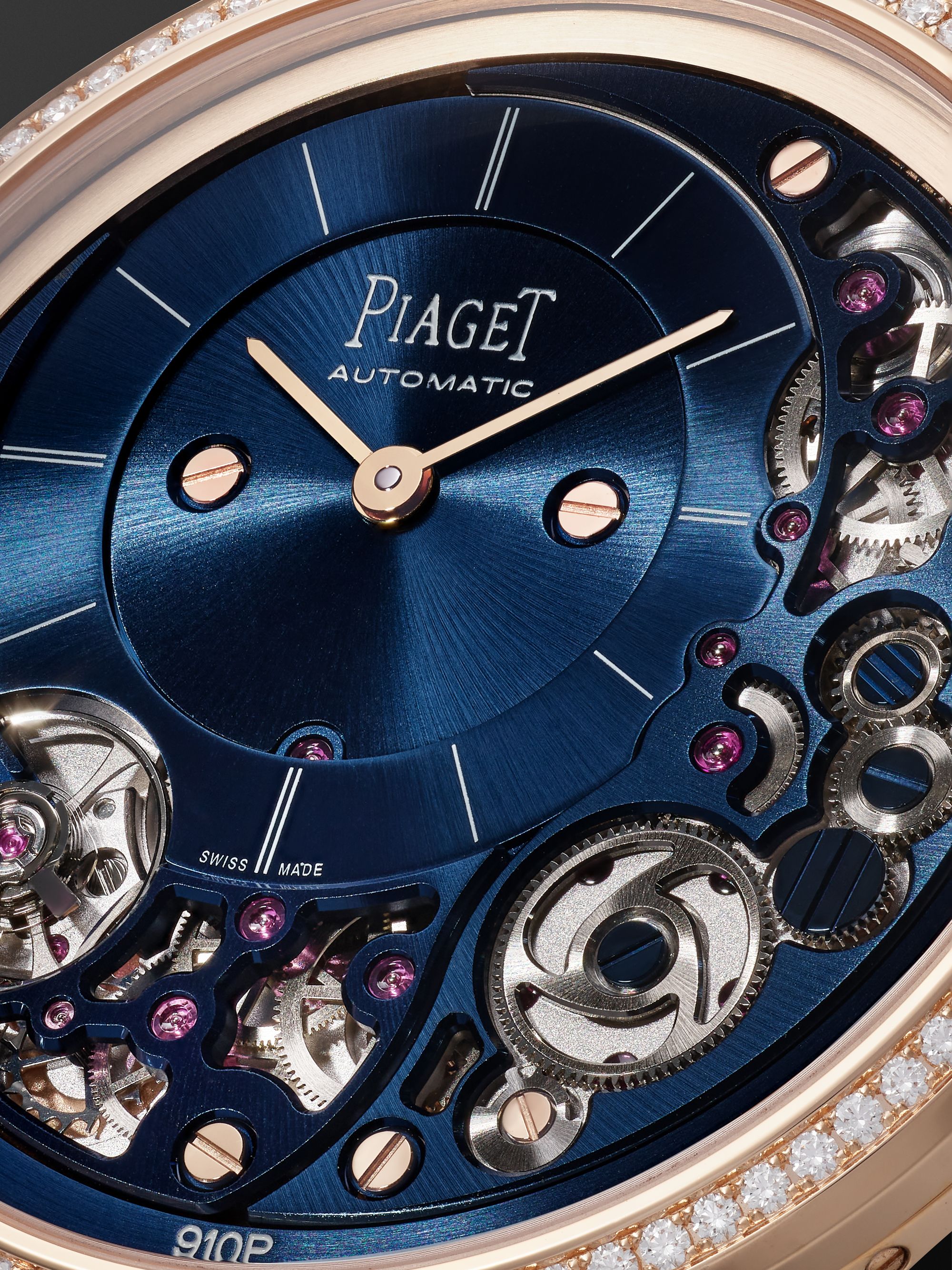 PIAGET Altiplano Ultimate Automatic 41mm 18-Karat Rose Gold, Diamond and Alligator Watch, Ref. No. G0A47124