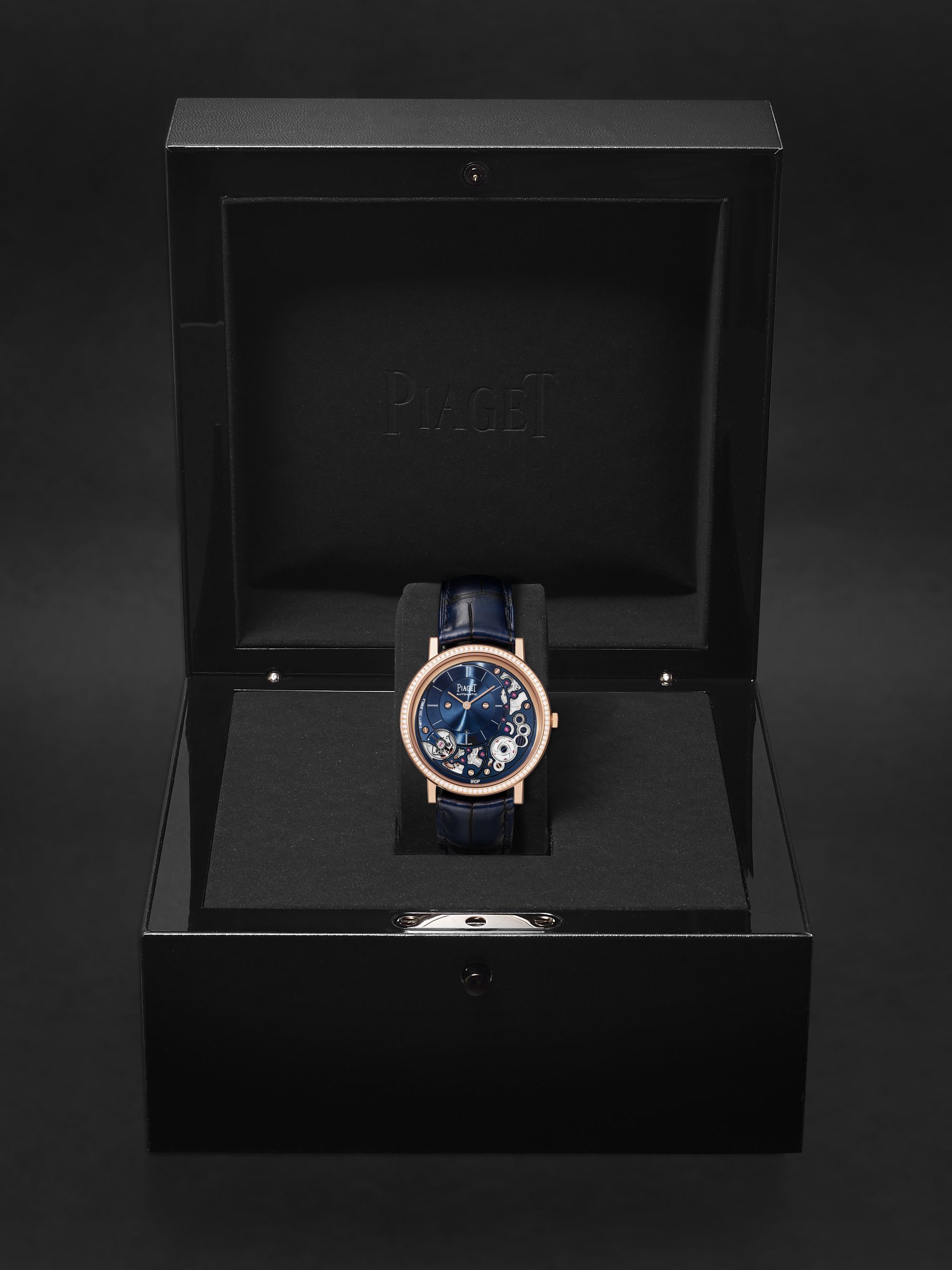 PIAGET Altiplano Ultimate Automatic 41mm 18-Karat Rose Gold, Diamond and Alligator Watch, Ref. No. G0A47124