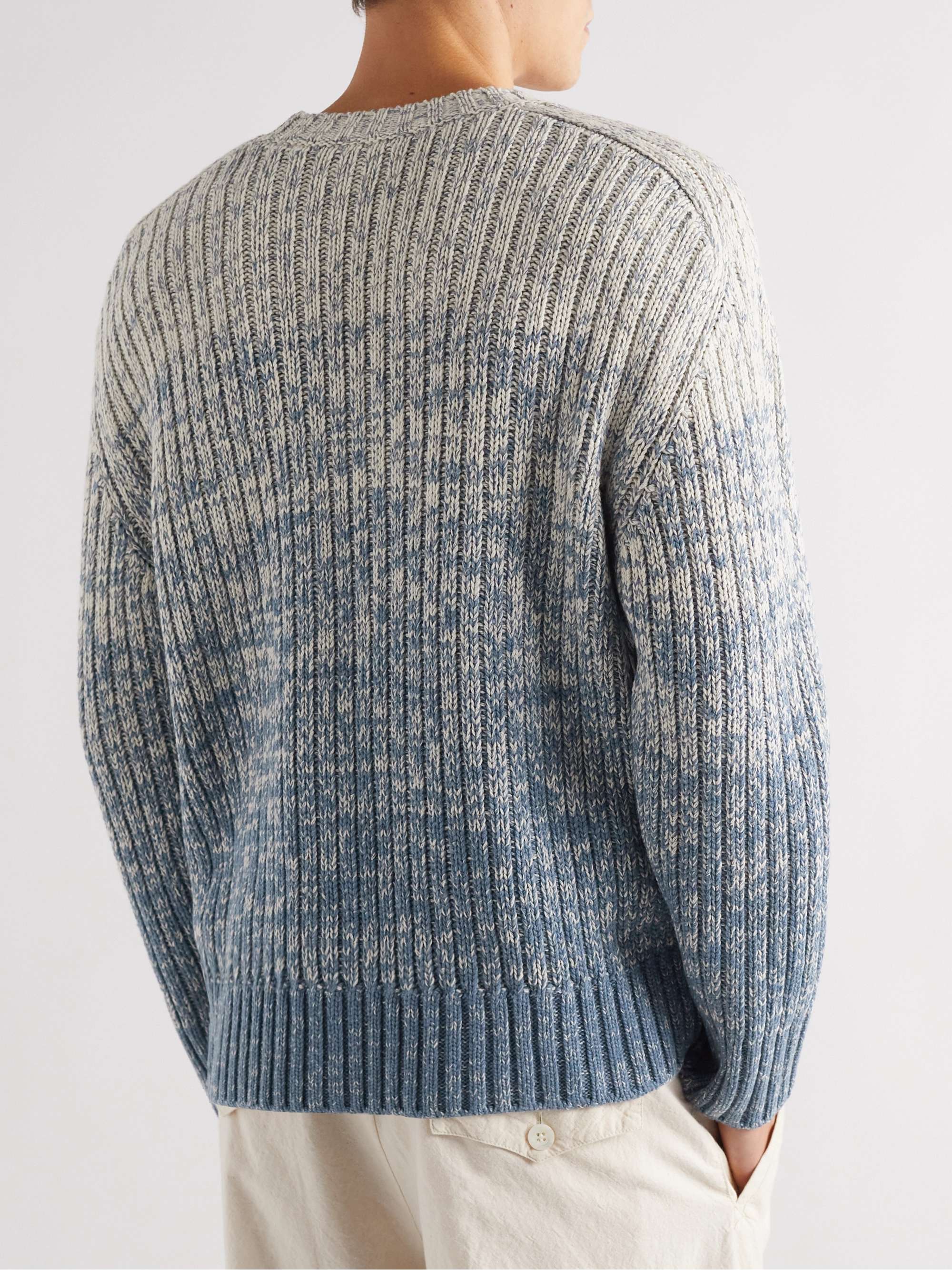 MR P. Dégradé Crocheted Cashmere and Wool-Blend Sweater