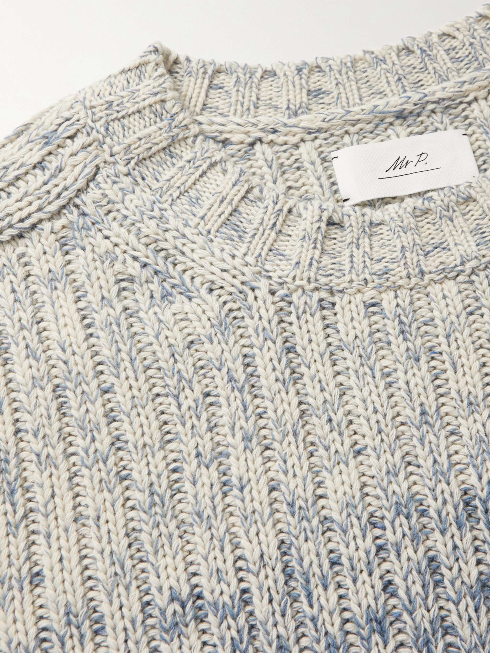 MR P. Dégradé Crocheted Cashmere and Wool-Blend Sweater