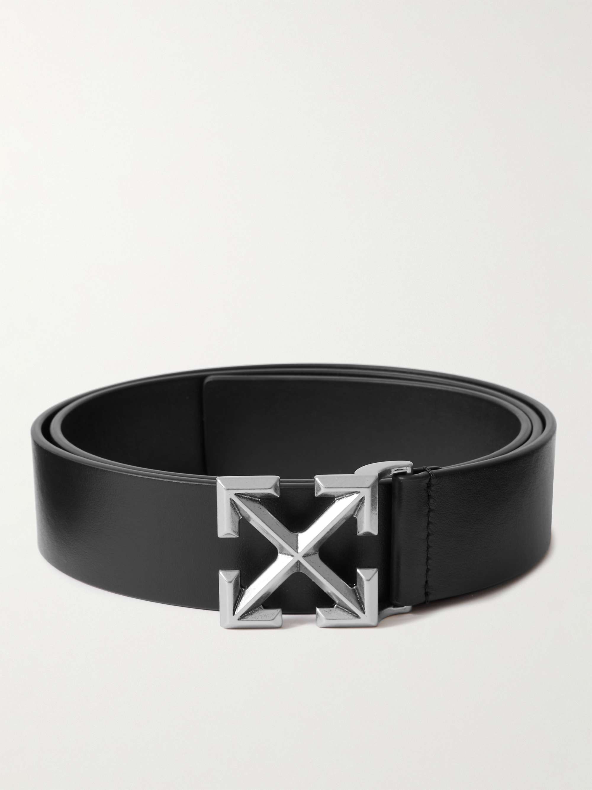 3.5cm Cross-Grain Leather Belt