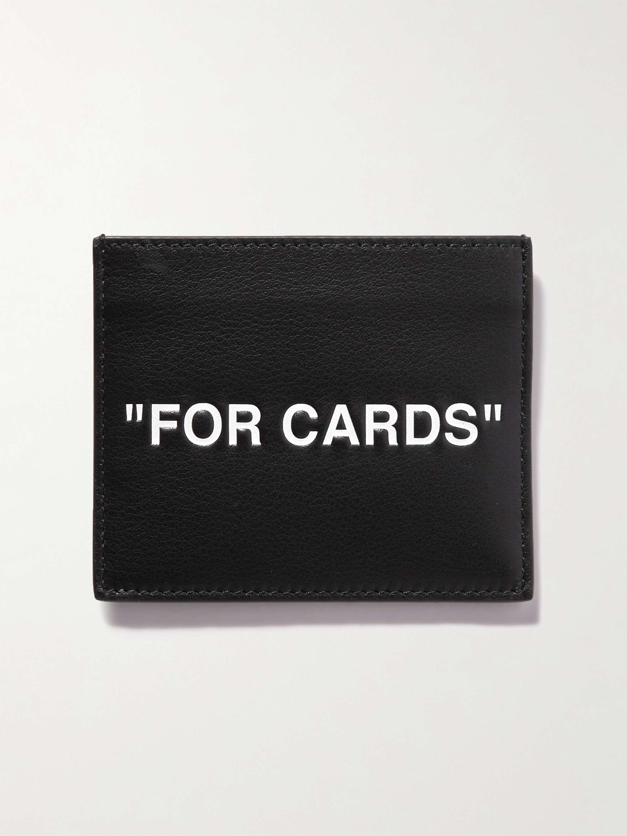 OFF-WHITE レザー カードケース プリント入り | ミスターポーター