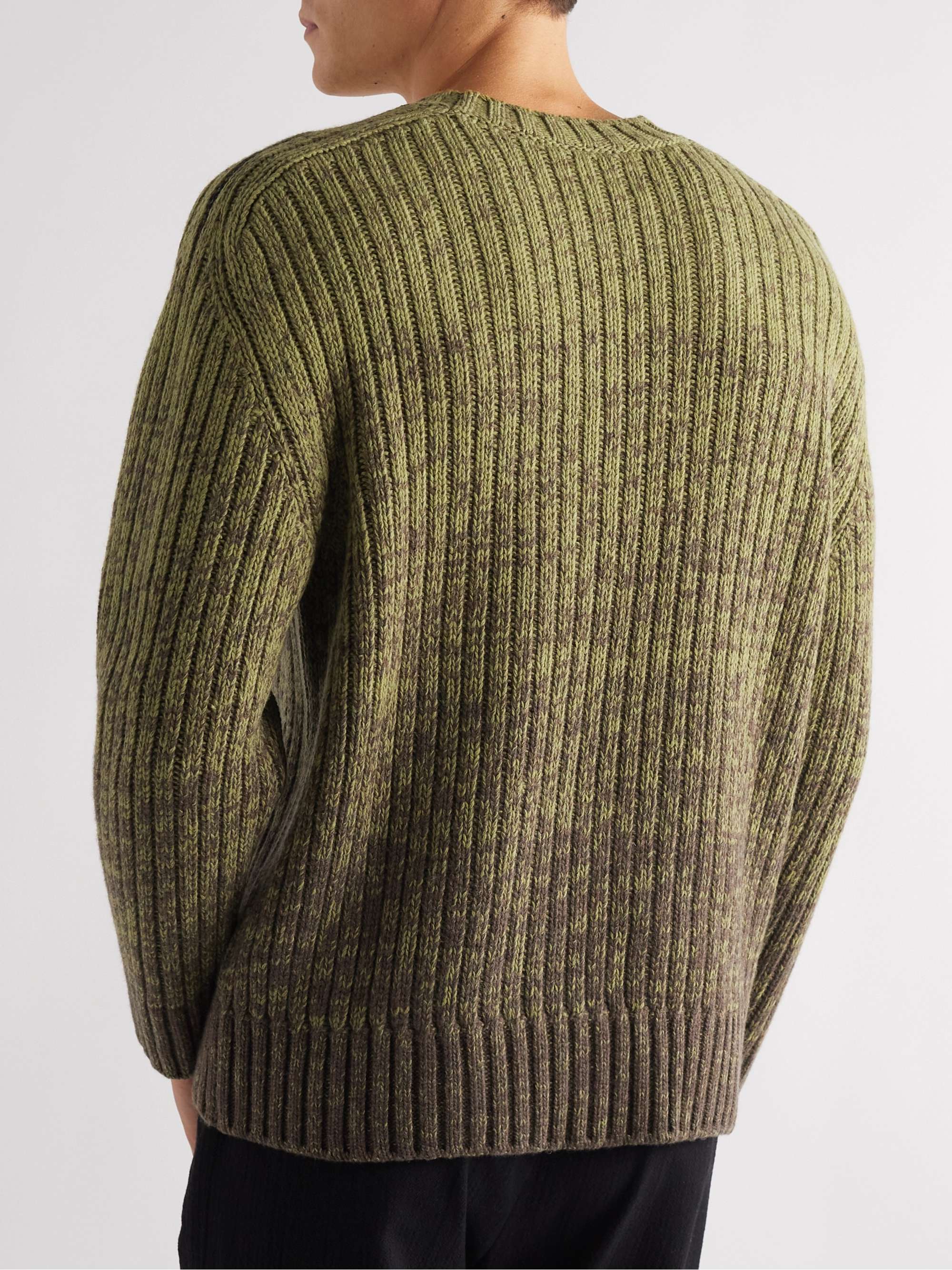 MR P. Dégradé Crocheted Cashmere and Wool-Blend Sweater