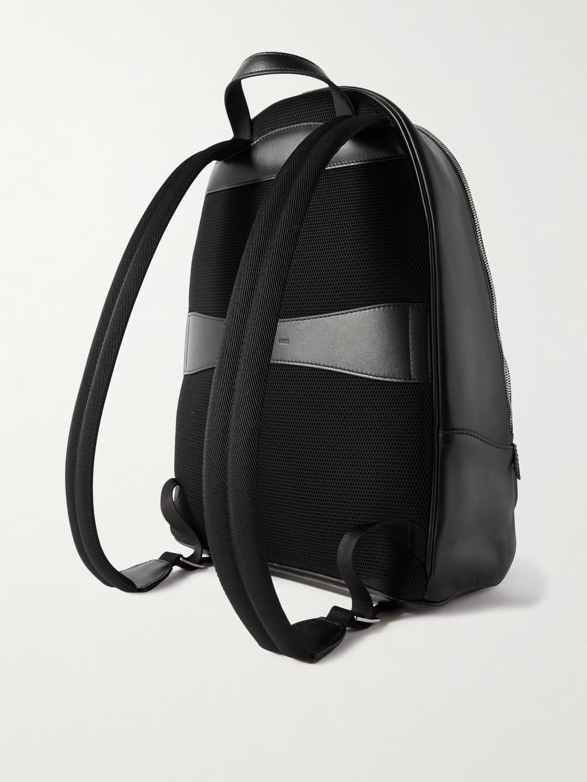 Shop Berluti Scritto Logo-debossed Leather Backpack In Black