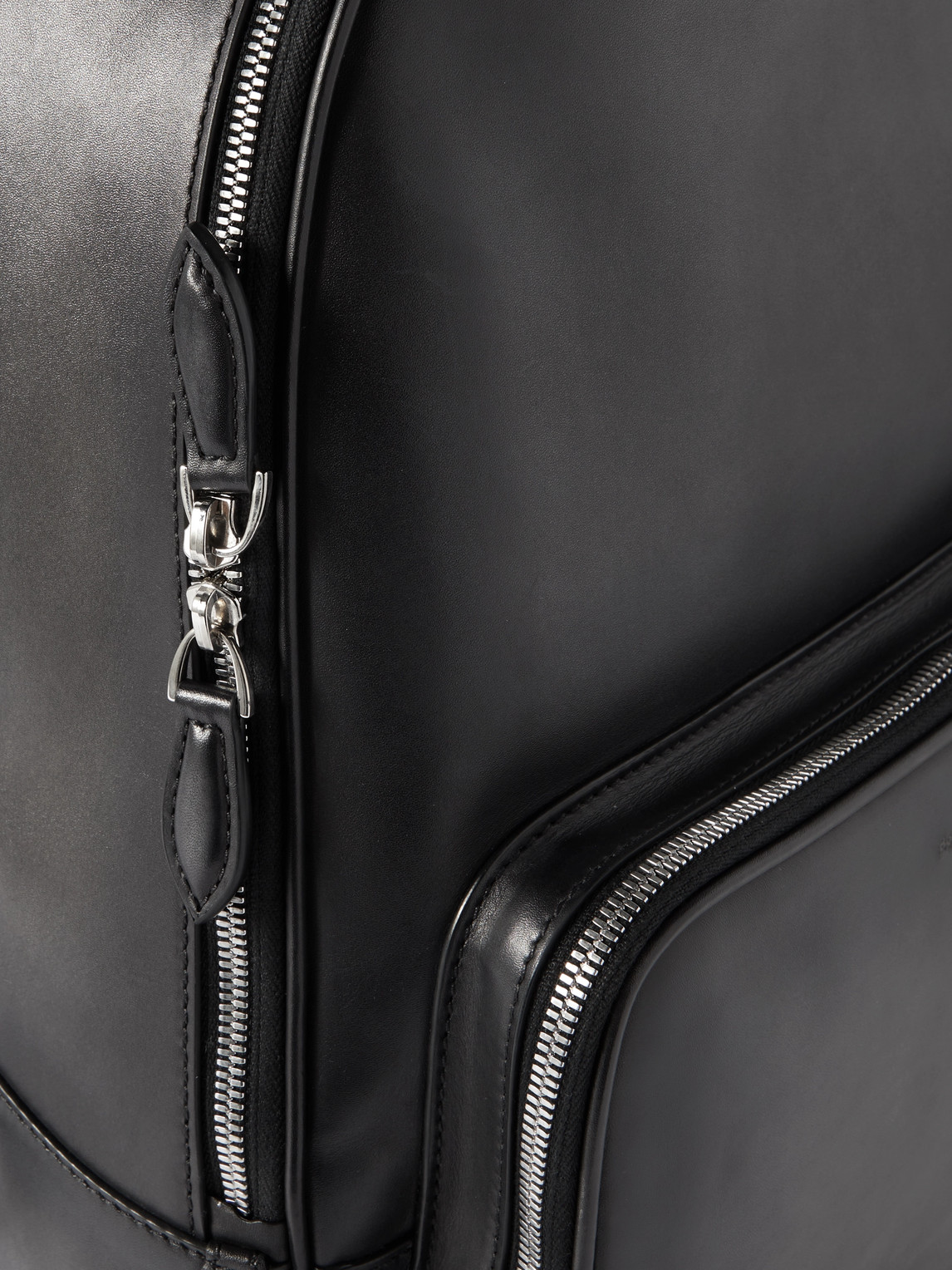 Shop Berluti Scritto Logo-debossed Leather Backpack In Black