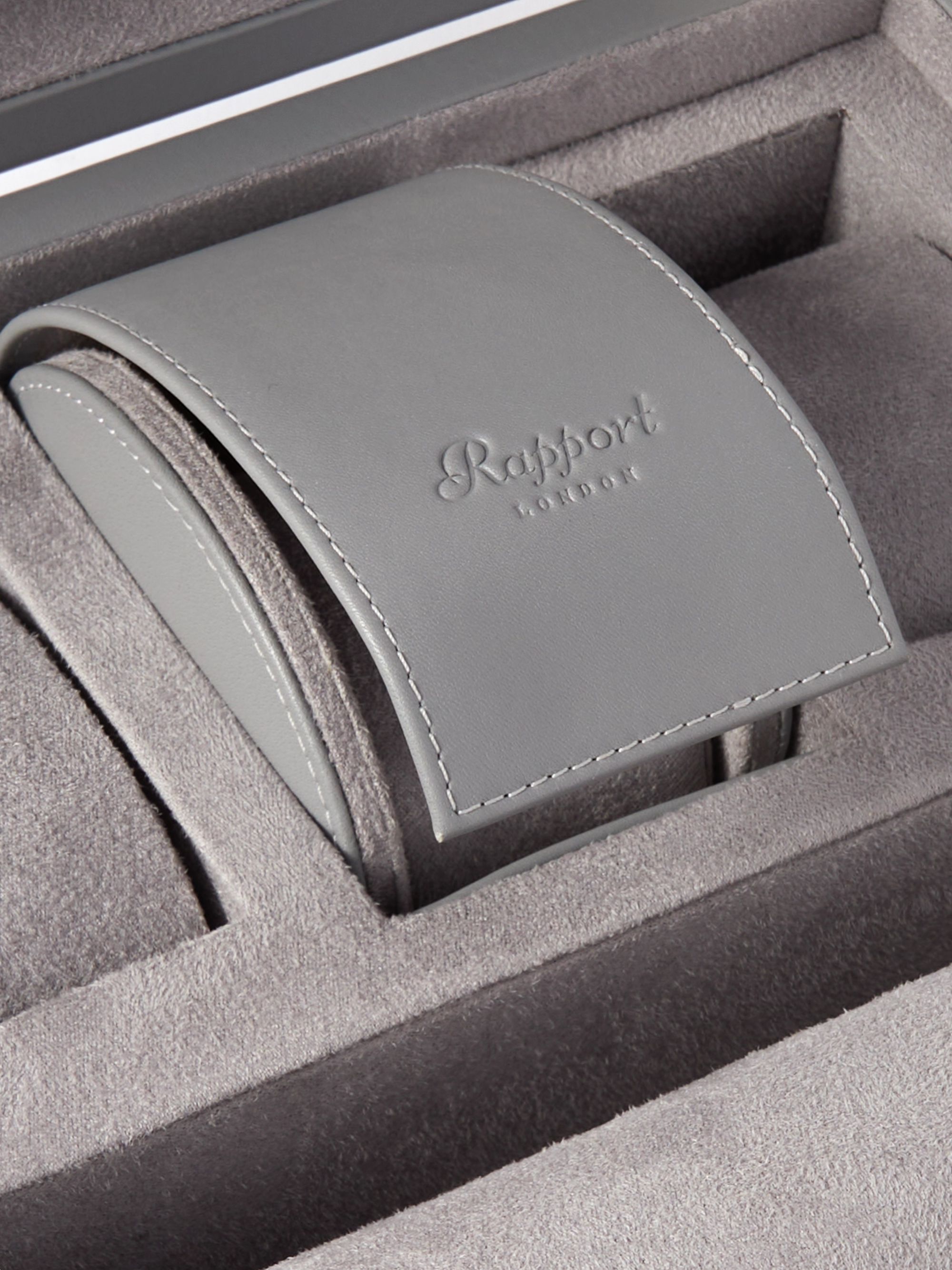 RAPPORT LONDON Kensington Studded Leather Six-Watch Box