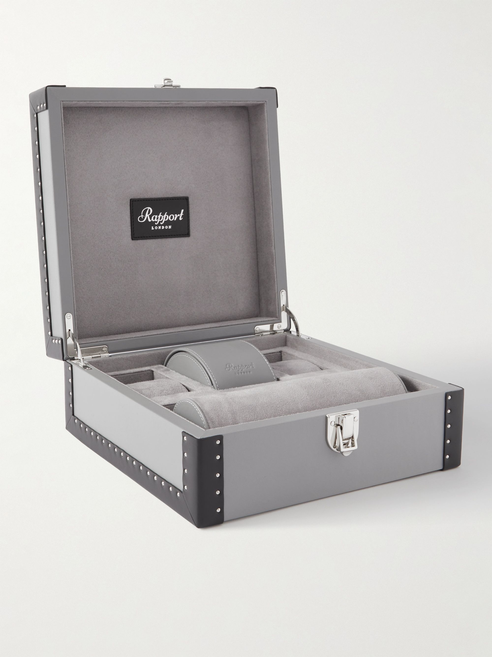 RAPPORT LONDON Kensington Studded Leather Six-Watch Box