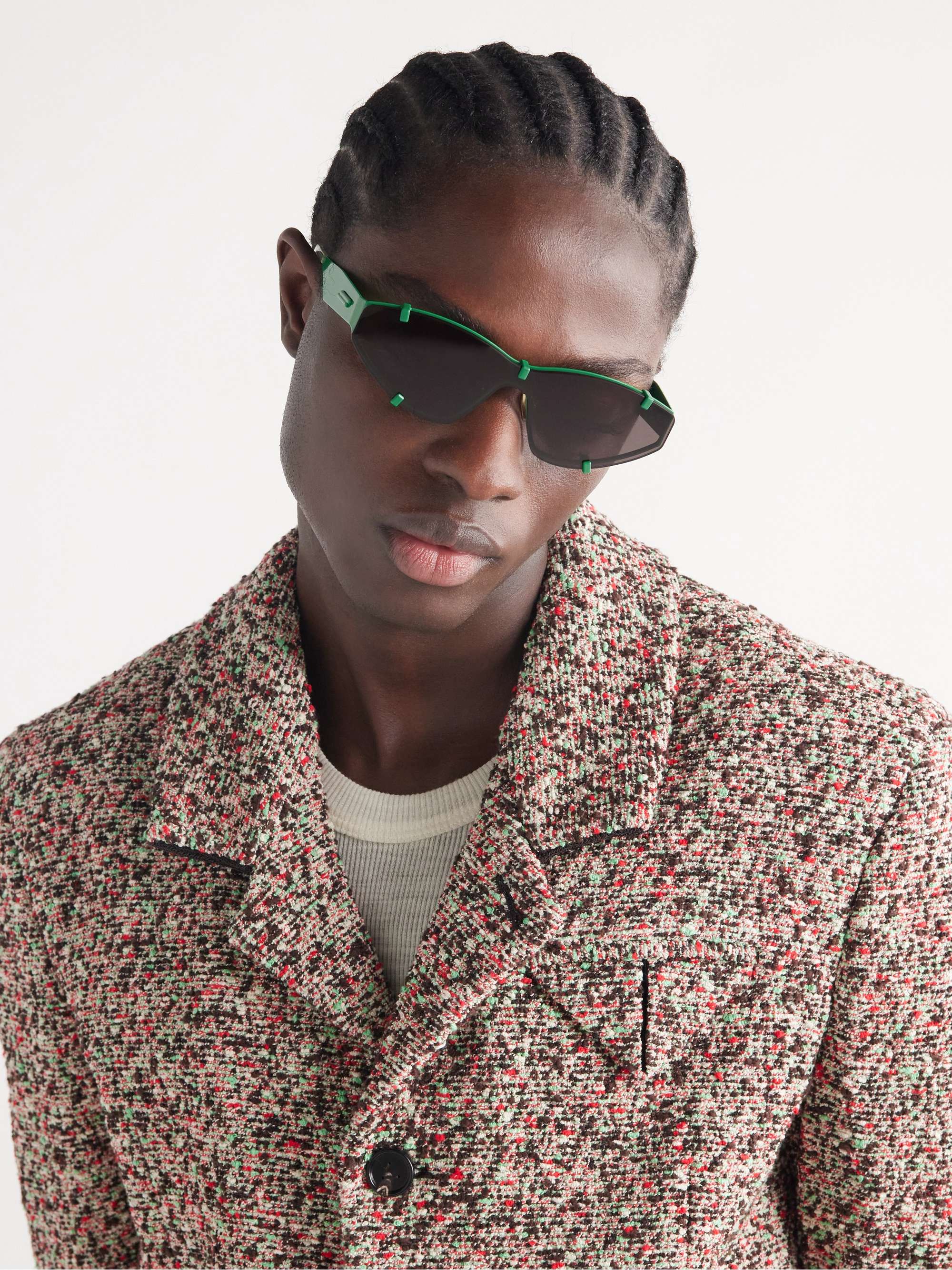 BOTTEGA VENETA EYEWEAR D-Frame Metal Sunglasses