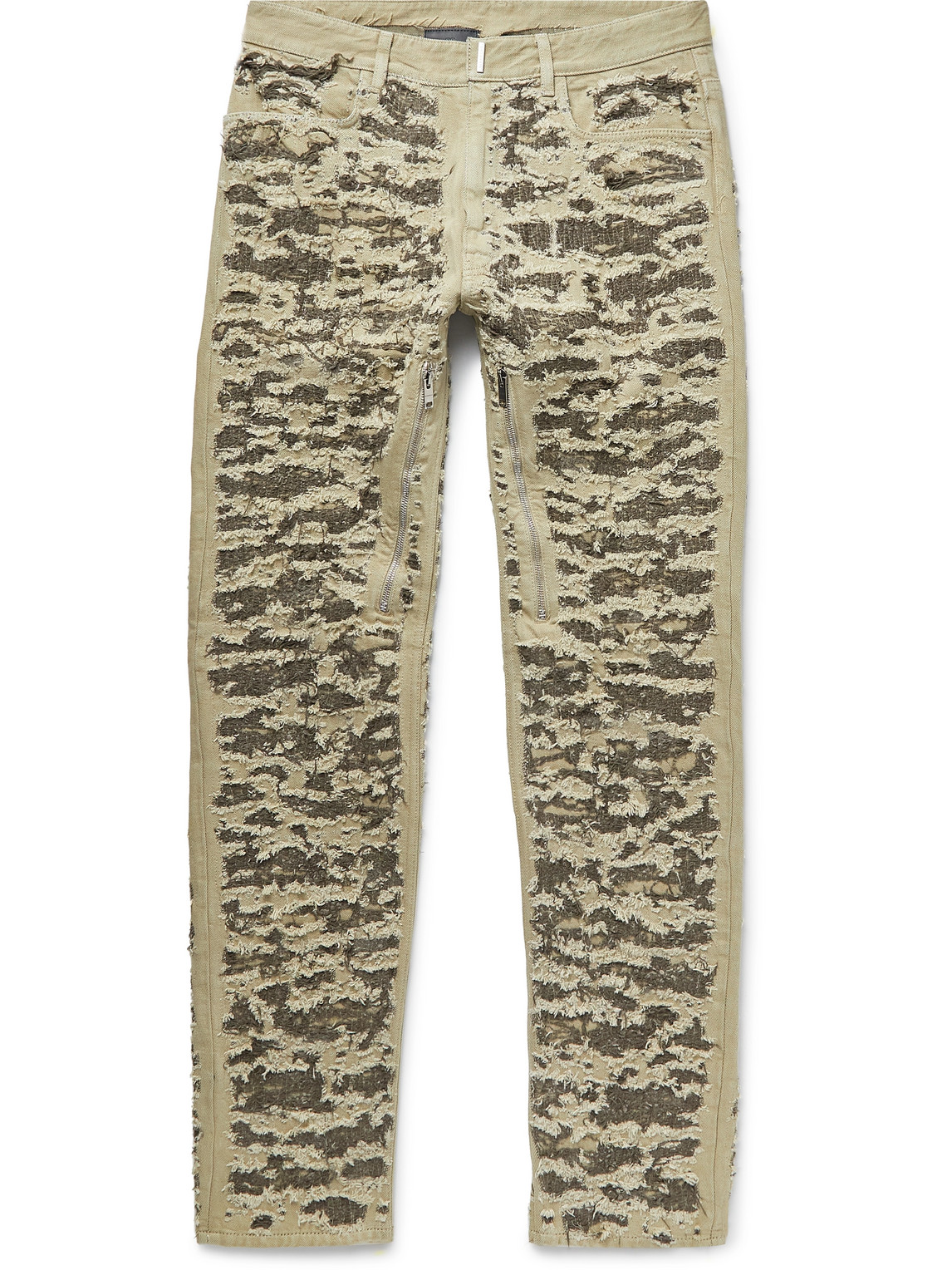 Givenchy - Slim-Fit Distressed Jeans - Men - Green - UK/US 32