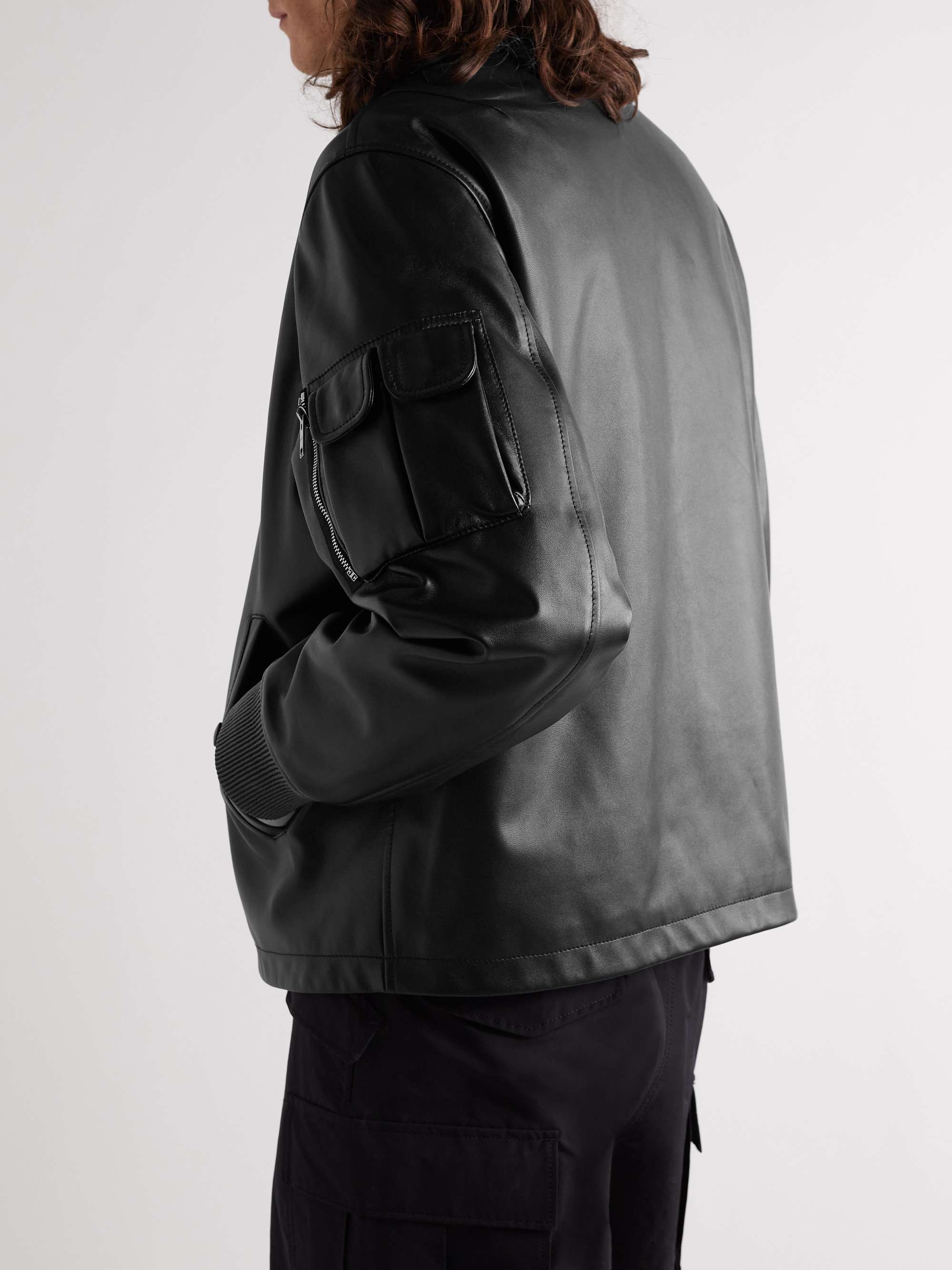 GIVENCHY Leather Bomber Jacket