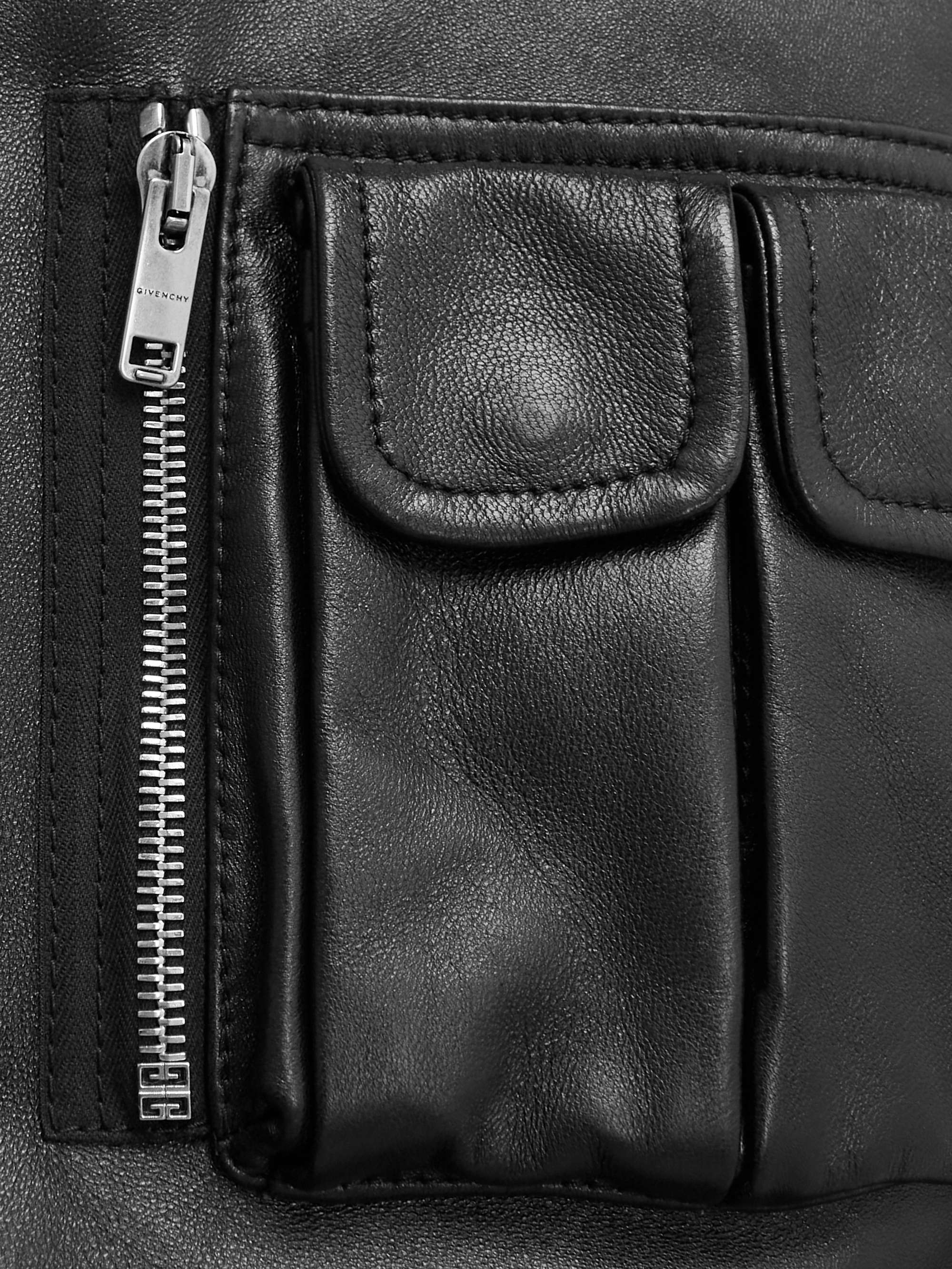 GIVENCHY Leather Bomber Jacket