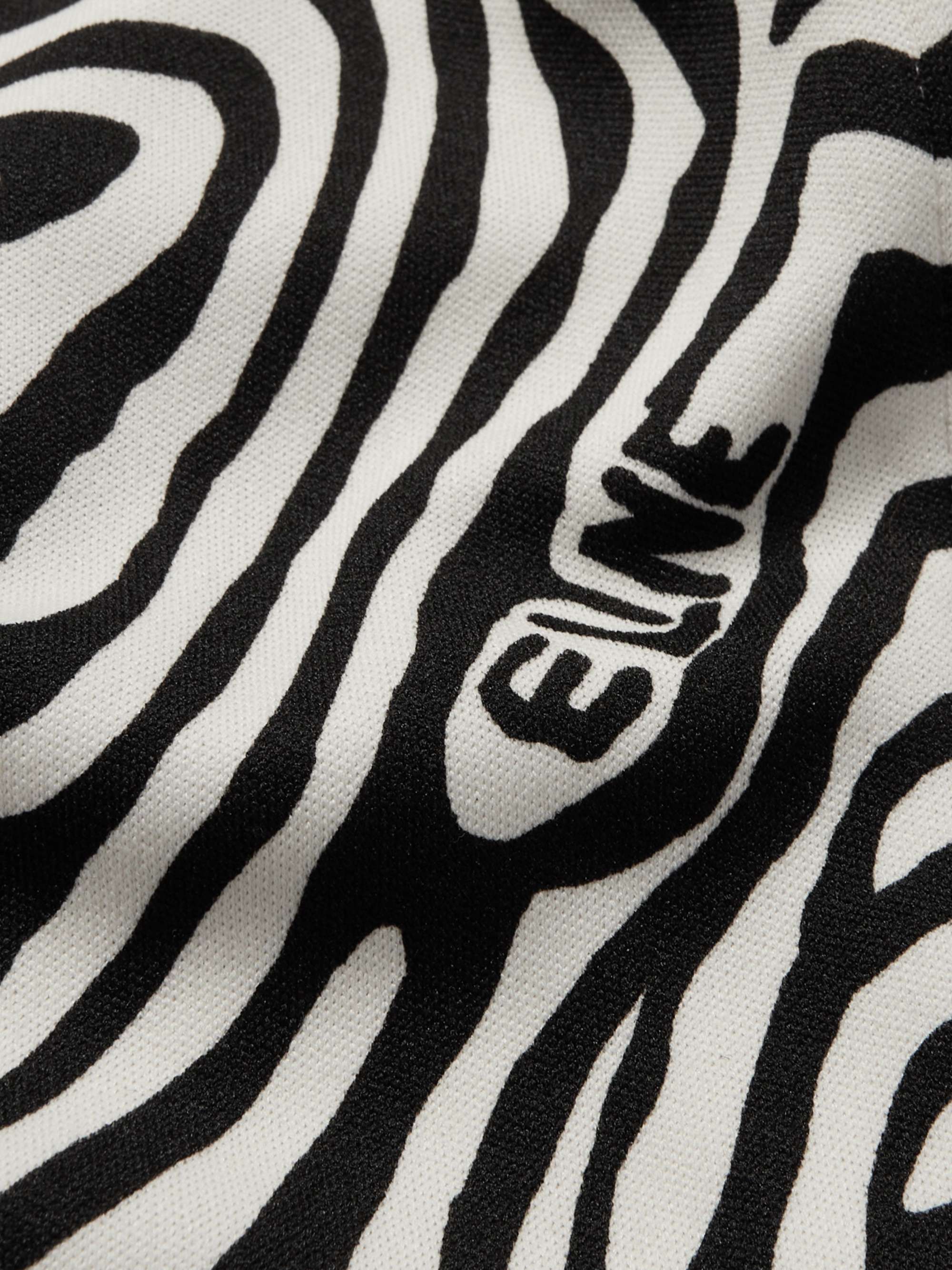 CELINE HOMME Zebra-Print Jersey Zip-Up Sweatshirt