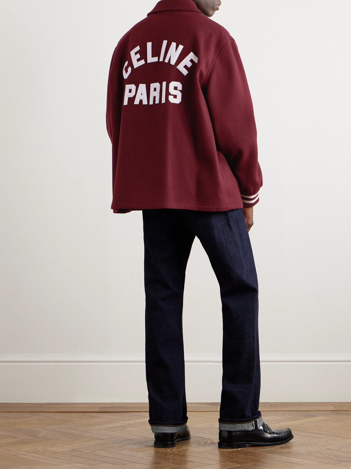 Logo-Appliquéd Mohair-Blend Bomber Jacket — 2