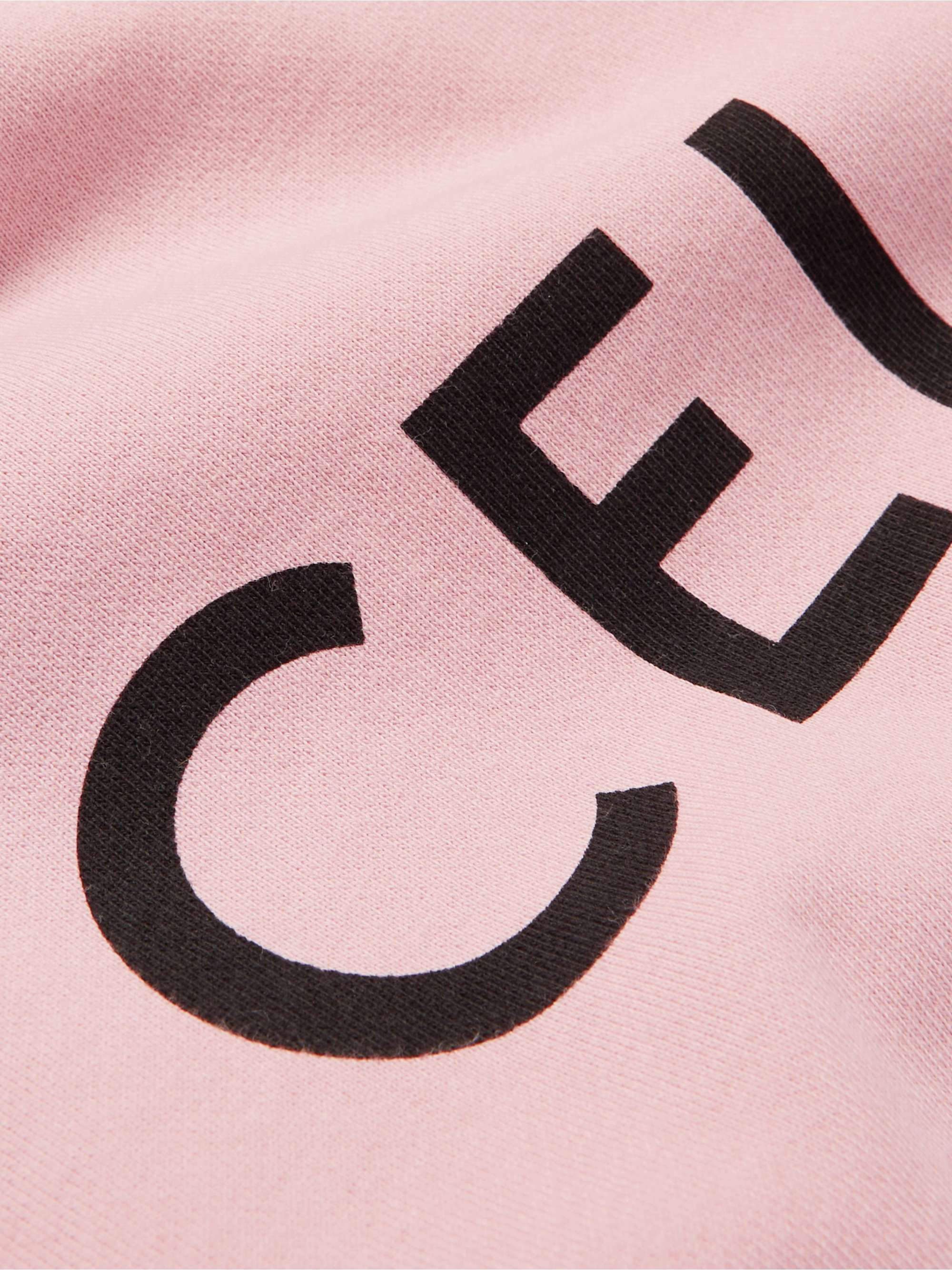 CELINE Logo-Print Cotton-Jersey Hoodie