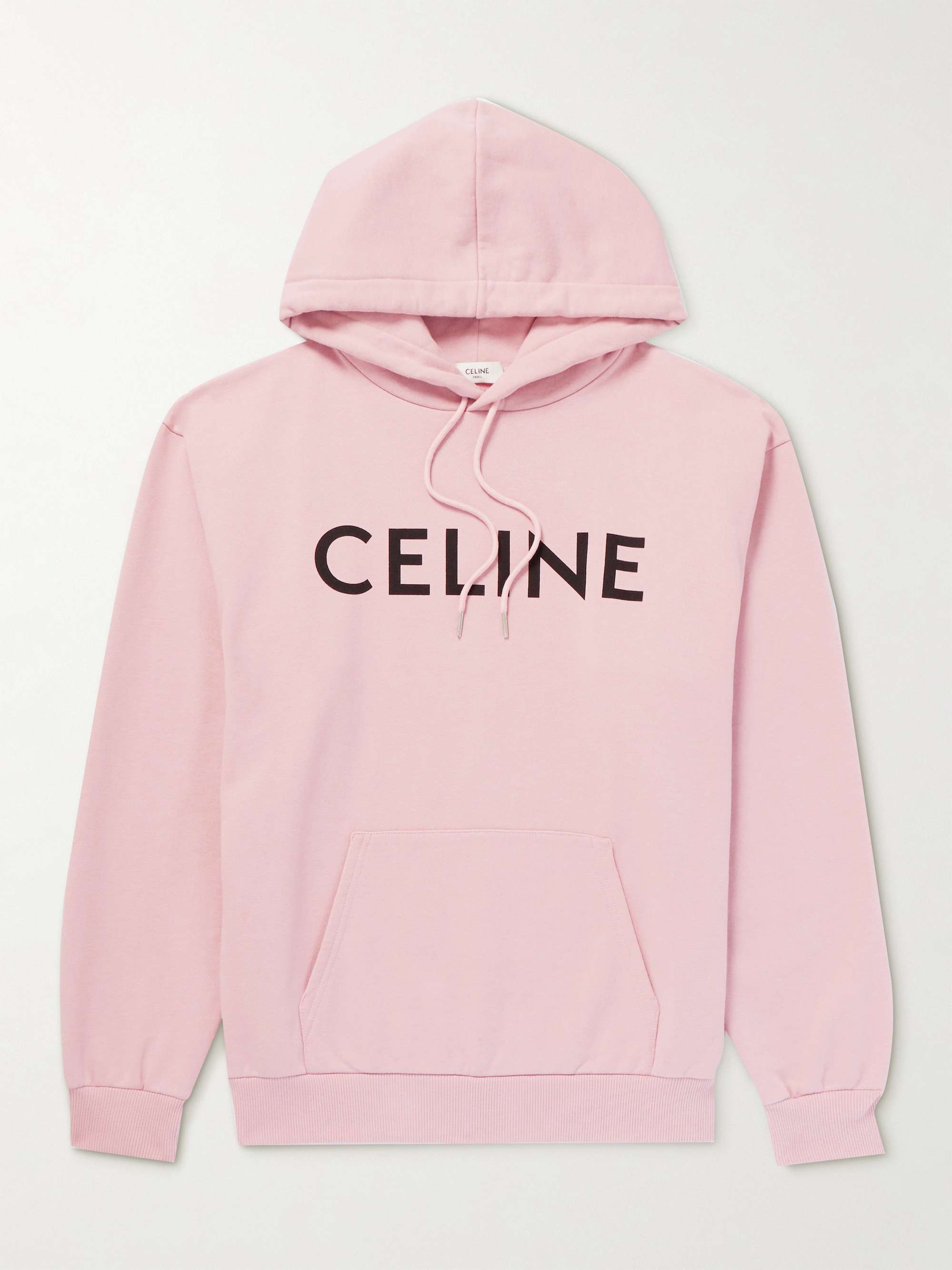 CELINE HOMME Logo-Print Cotton-Jersey Hoodie