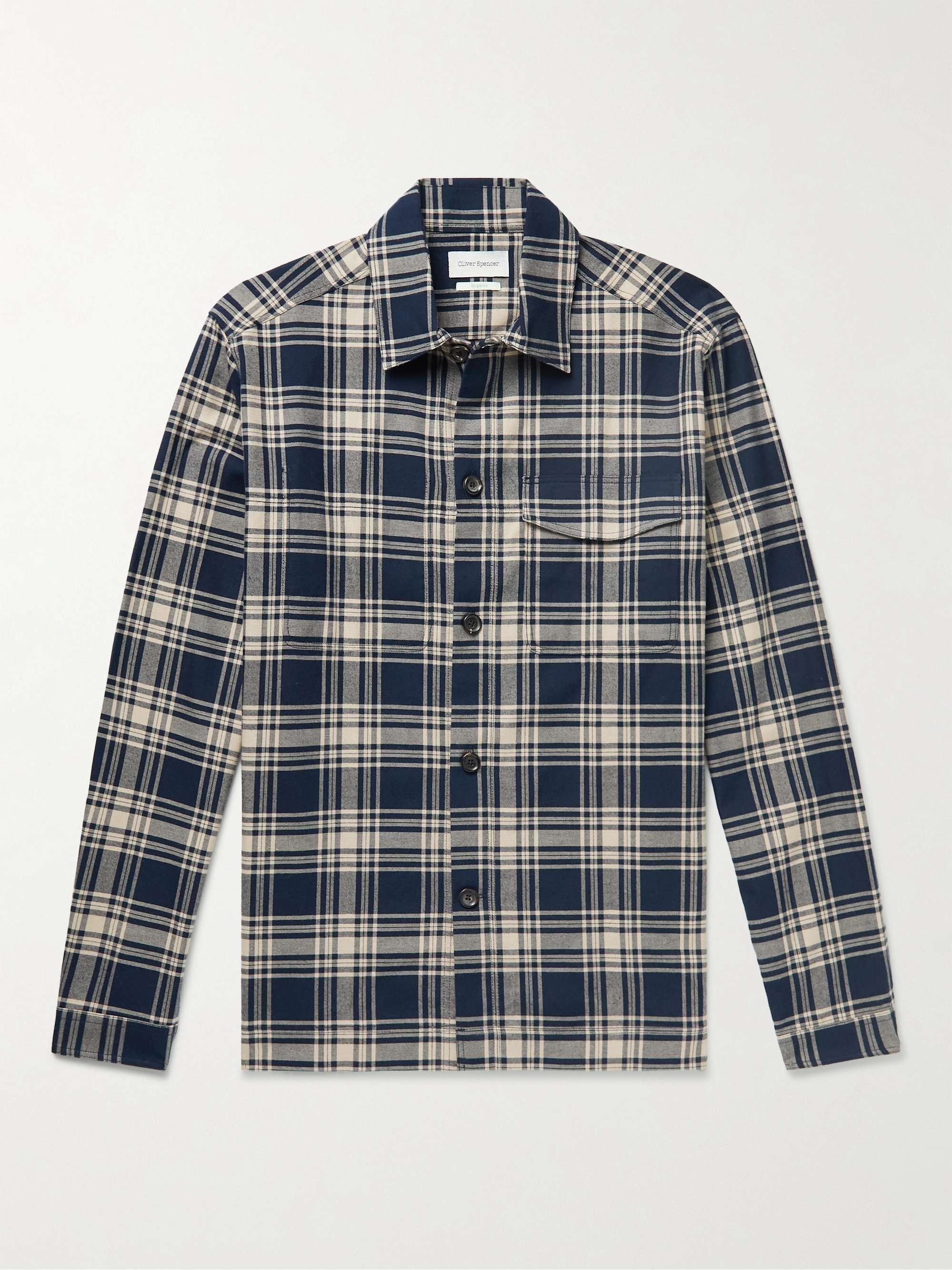 OLIVER SPENCER Avery Checked Cotton-Flannel Overshirt for Men | MR PORTER