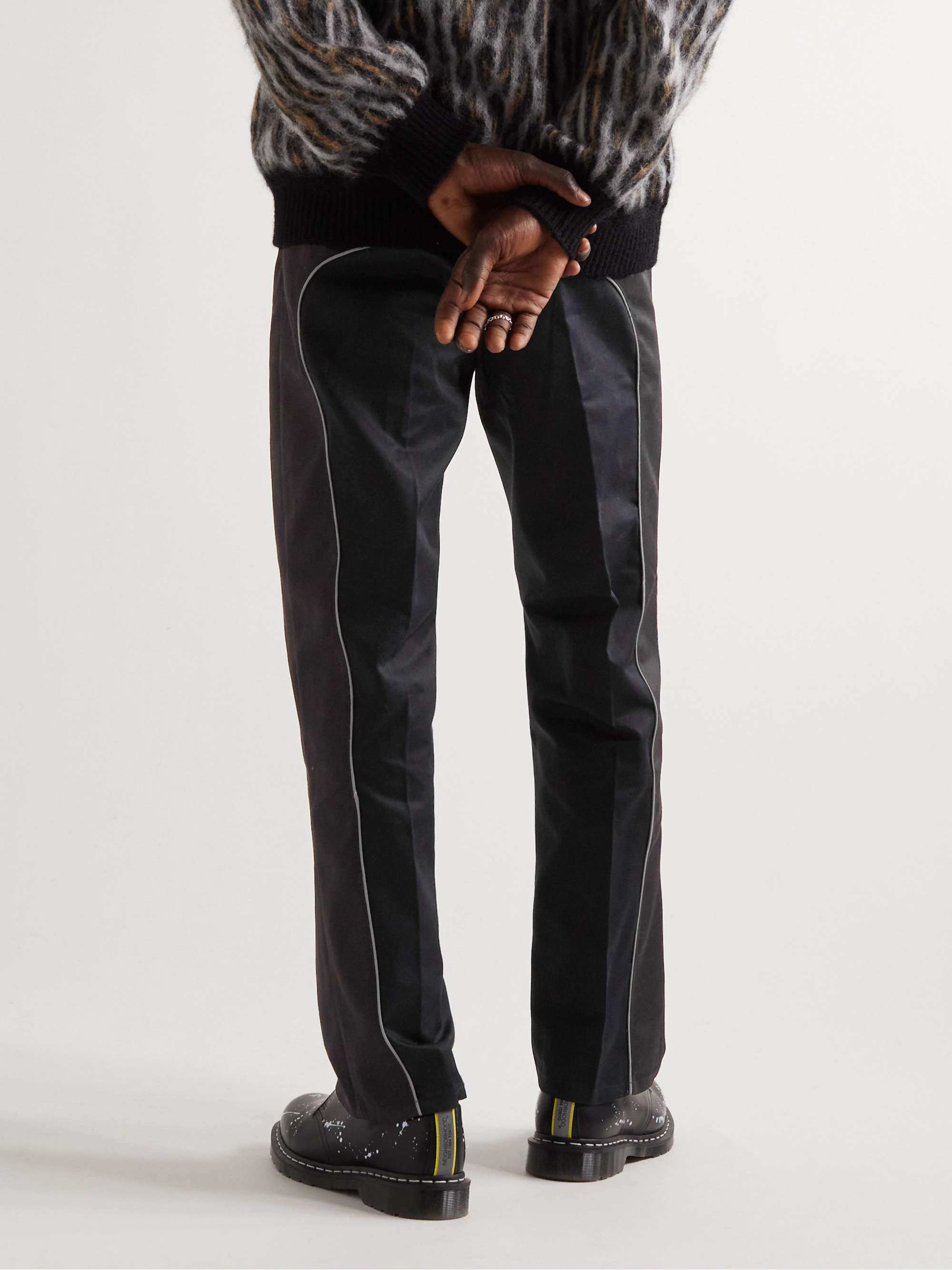 TORY VAN THOMPSON + Throwing Fits 3M Classic Straight-Leg Logo-Appliquéd Twill Trousers