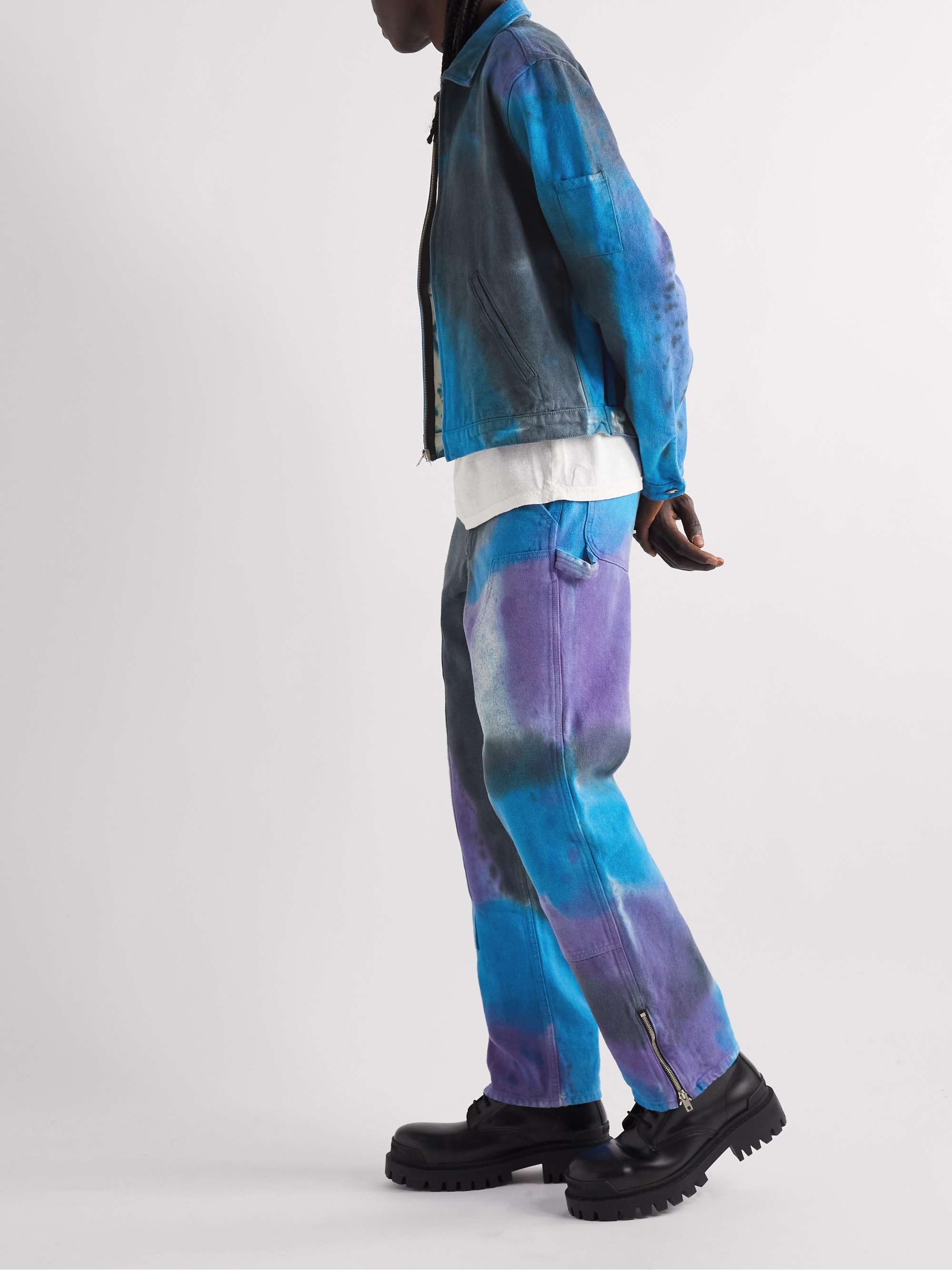 Carpenter Straight-Leg Tie-Dyed Jeans