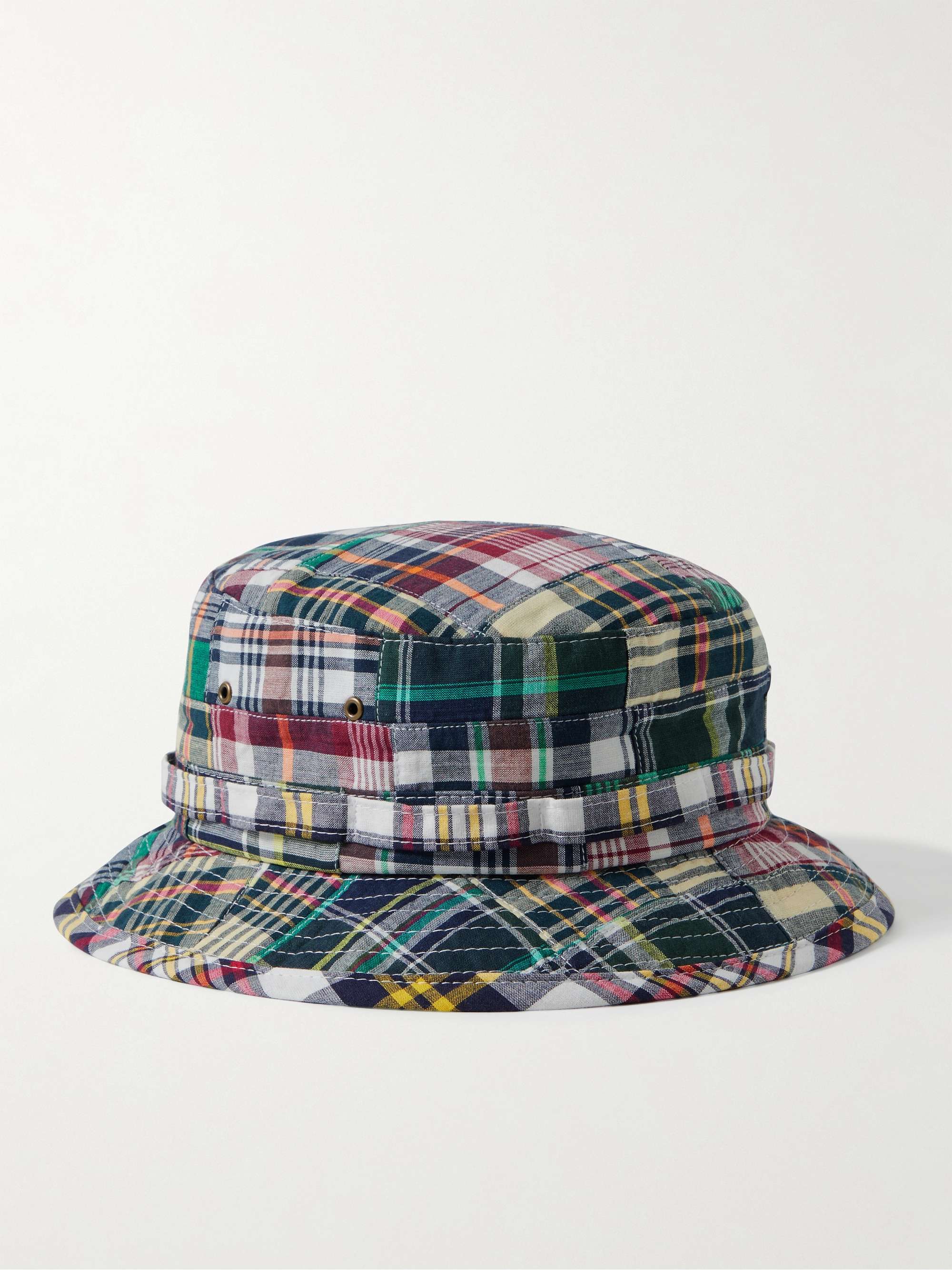 BEAMS PLUS + Throwing Fits Patchwork Checked Cotton Bucket Hat