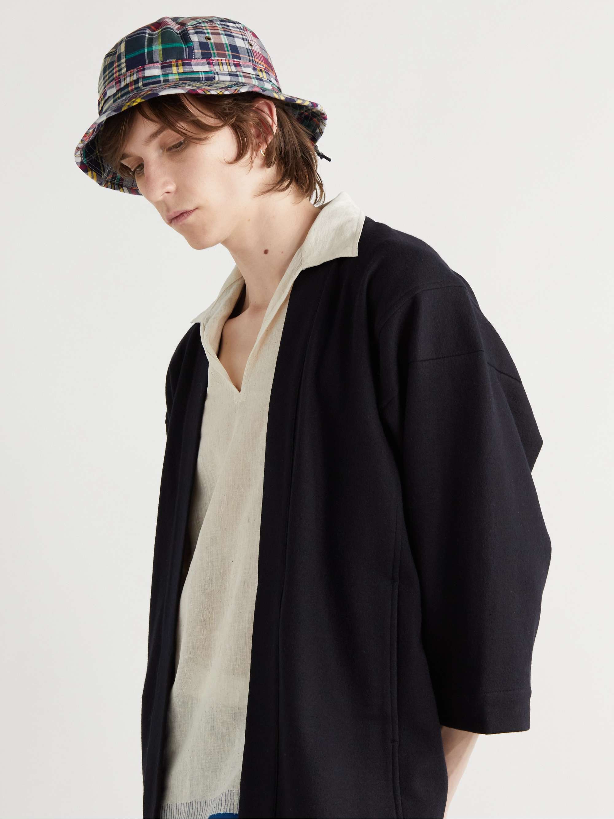 BEAMS PLUS + Throwing Fits Patchwork Checked Cotton Bucket Hat