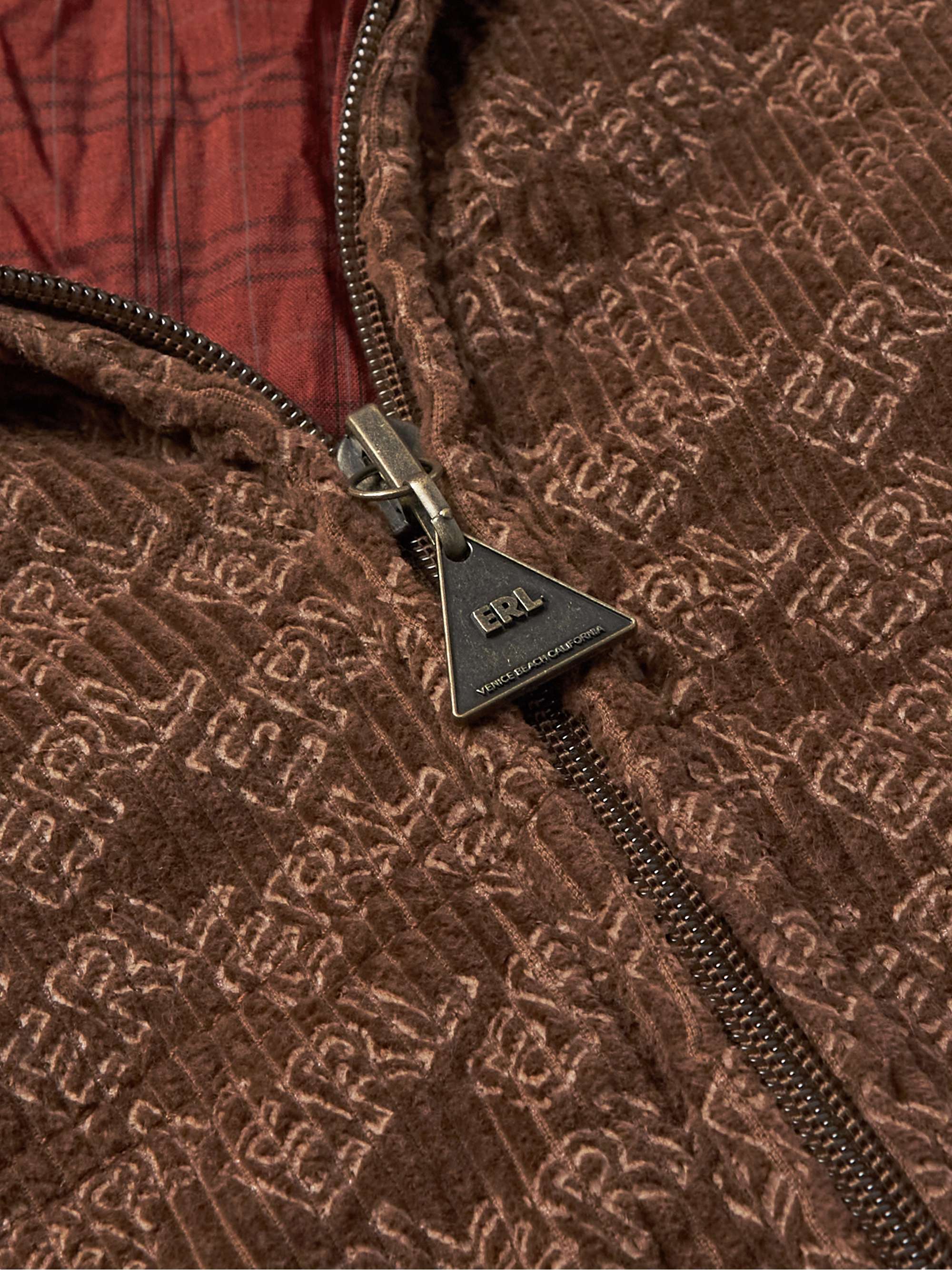 ERL Logo-Print Padded Cotton-Corduroy Jacket