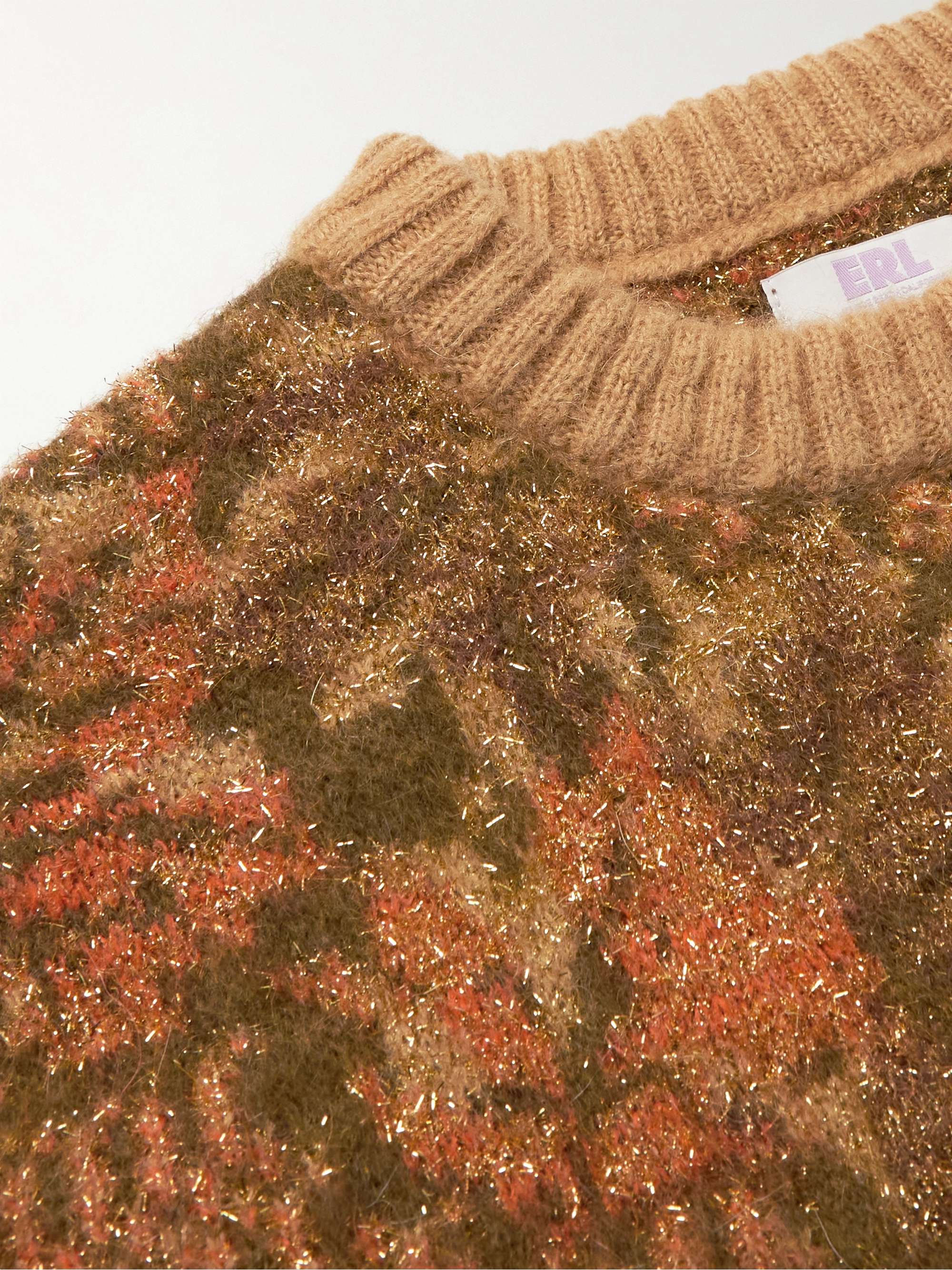 ERL Metallic Jacquard-Knit Sweater