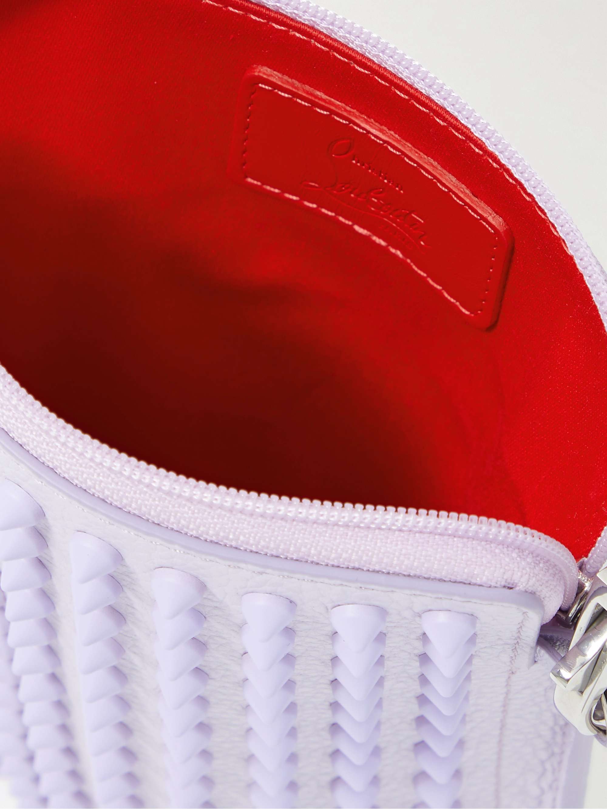 CHRISTIAN LOUBOUTIN Studded Full-Grain Leather Messenger Bag