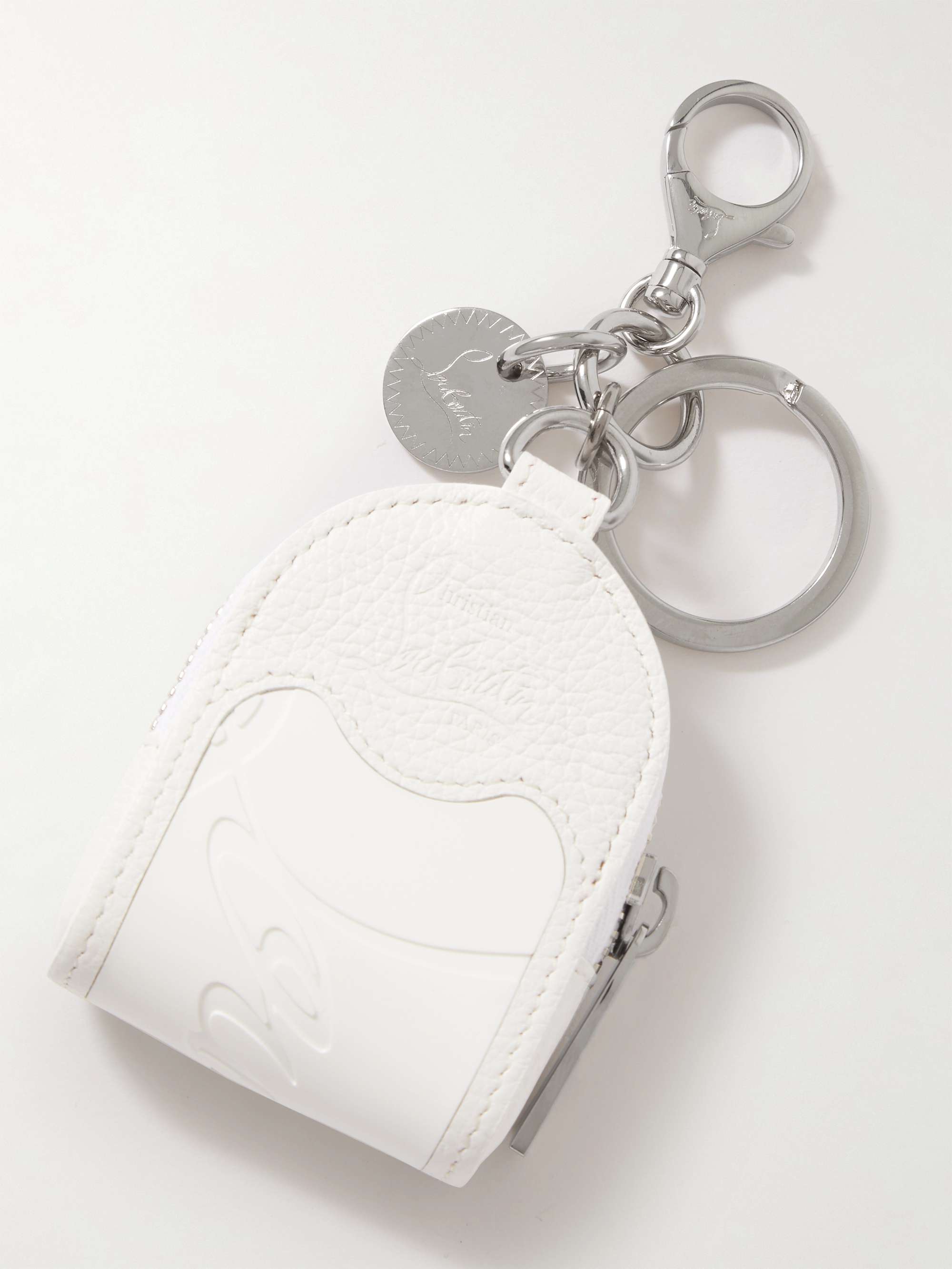 BERLUTI Scritto Venezia Leather and Silver-Tone Key Fob for Men