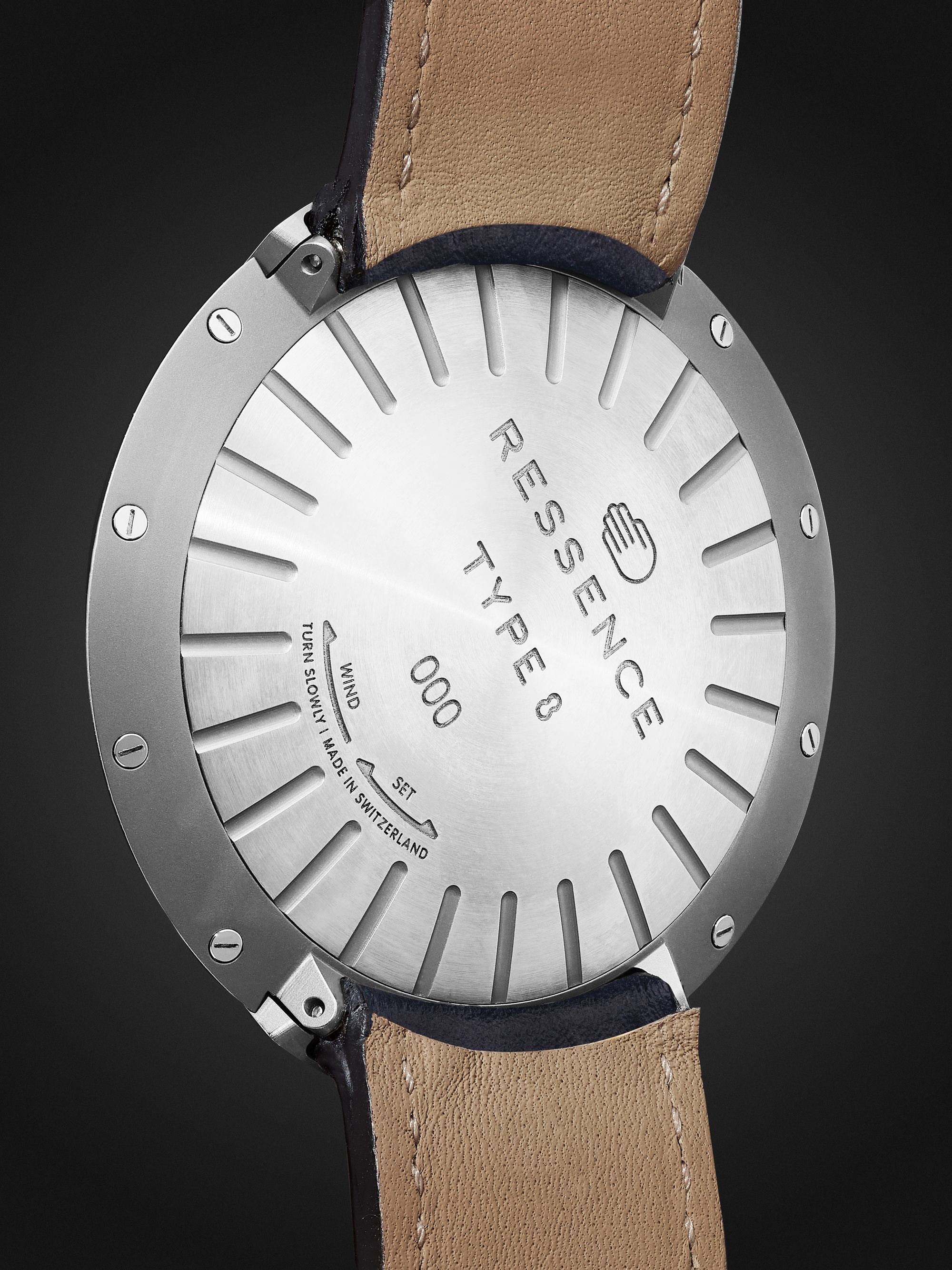 RESSENCE Type 8 Mechanical 42.9mm Titanium and Leather Watch, Ref. No. TYPE 8C