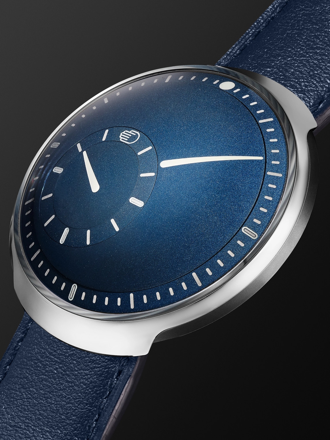 Shop Ressence Type 8 Mechanical 42.9mm Titanium And Leather Watch, Ref. No. Type 8c In Blue