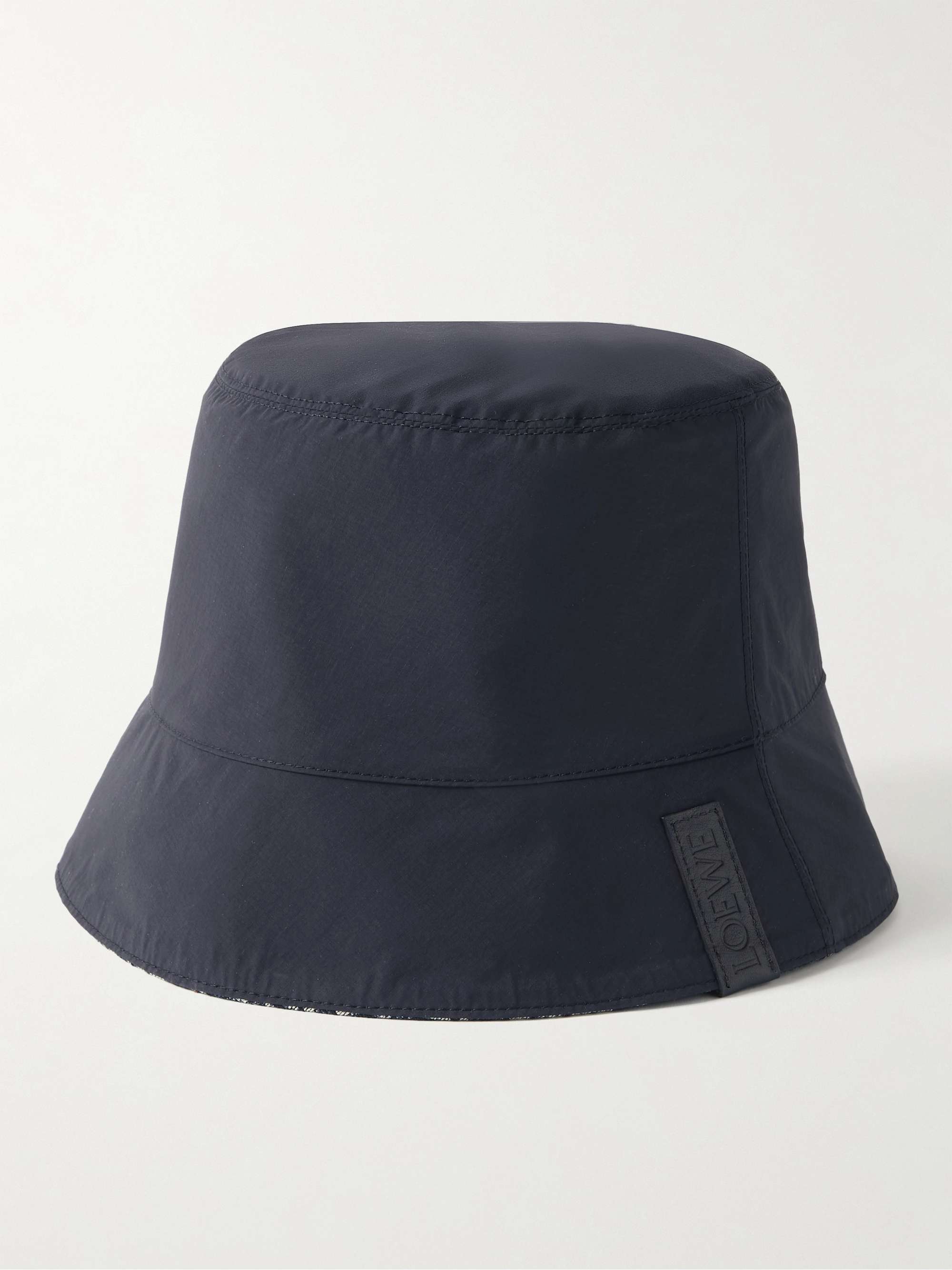 LOEWE Reversible Logo-Jacquard Cotton-Blend and Shell Bucket Hat